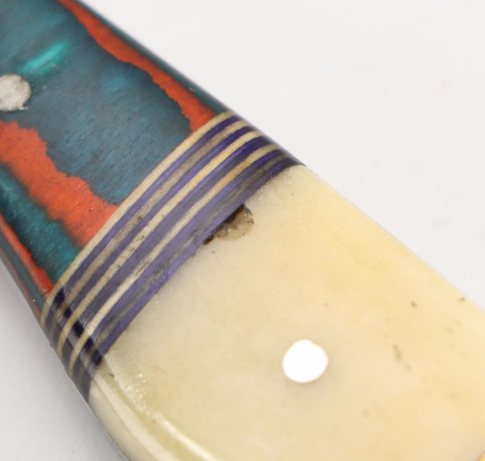 Damascus Steel and Antler Handled Skinner Knives with Hunting Knives and Cleaver