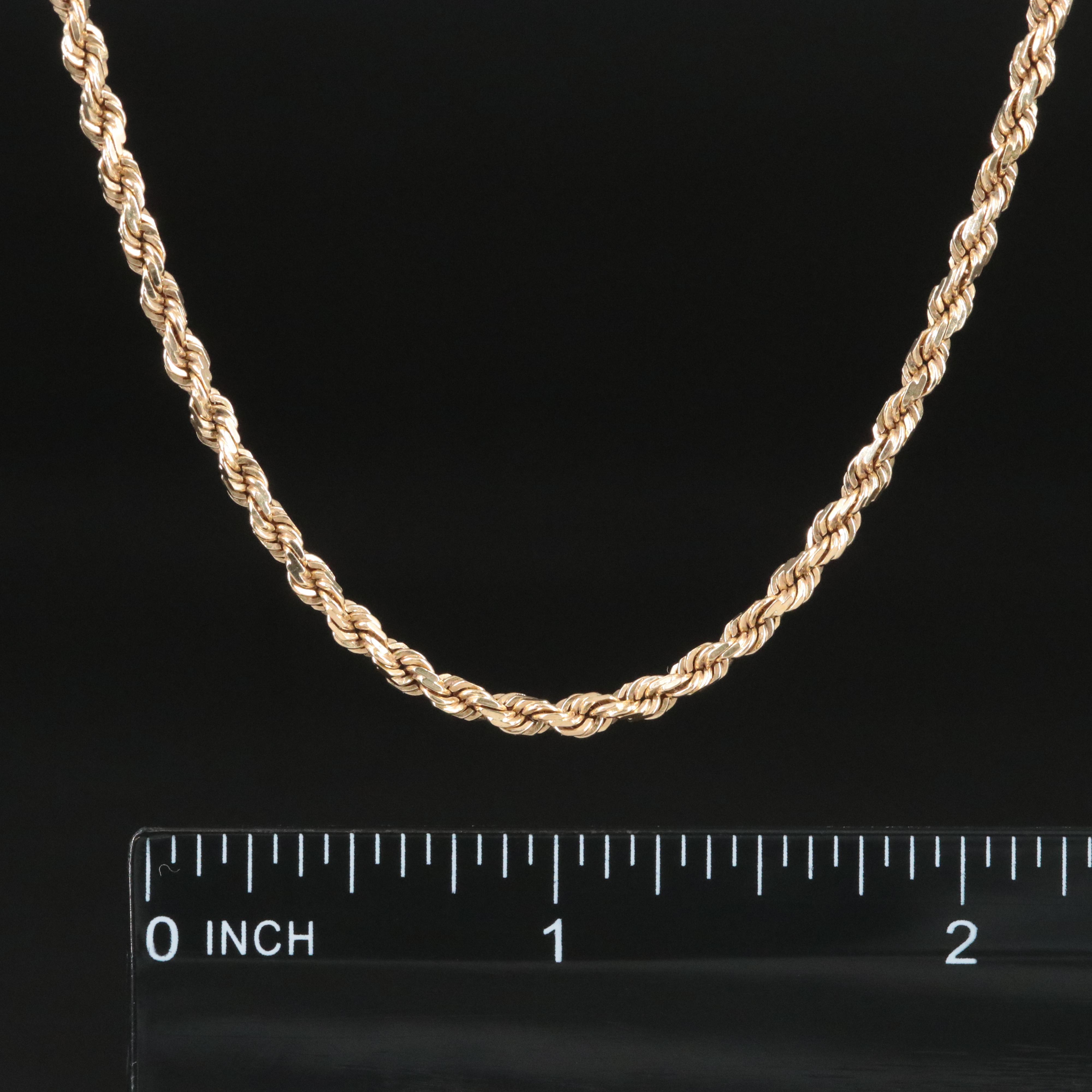 14K Braided Rope Chain Necklace