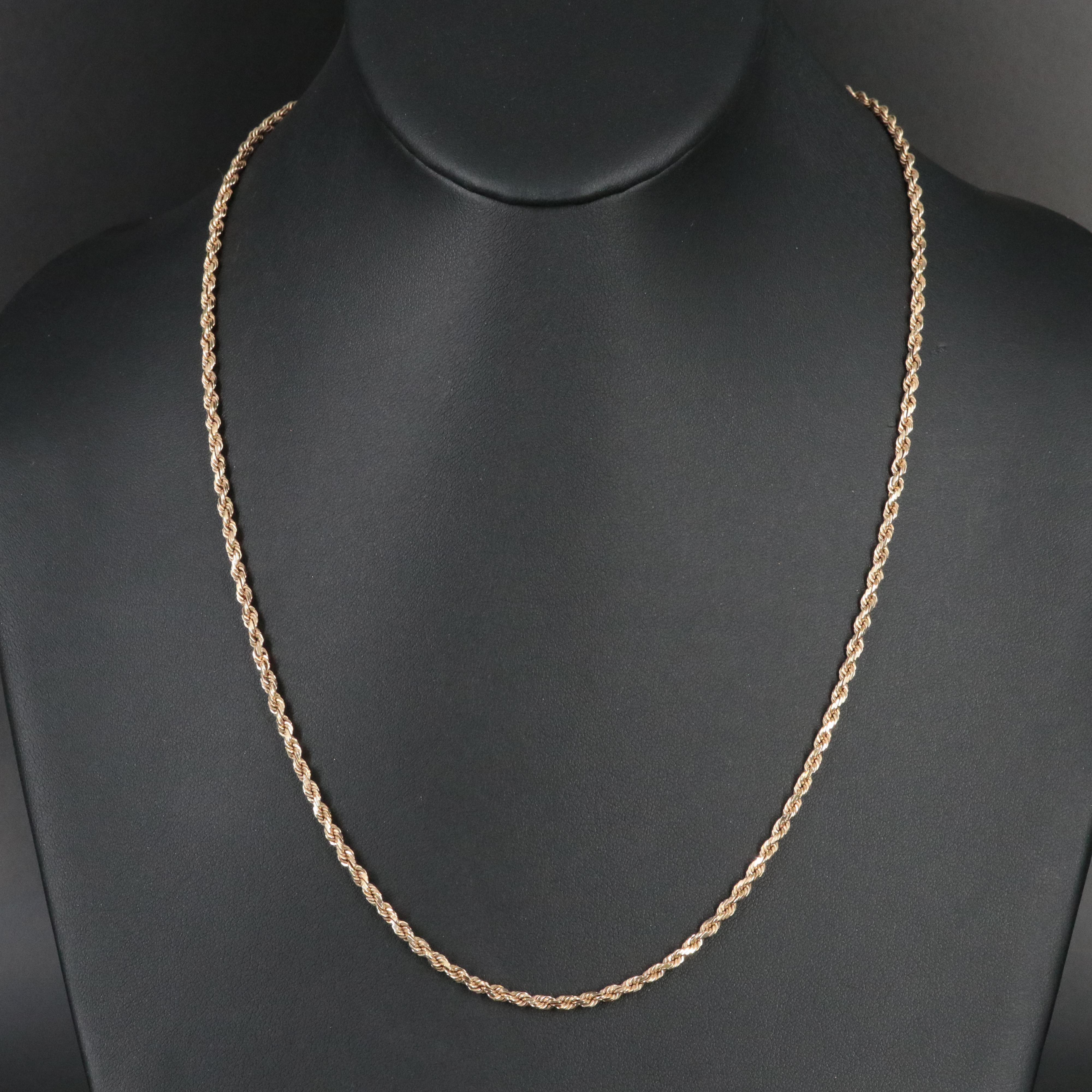 14K Braided Rope Chain Necklace