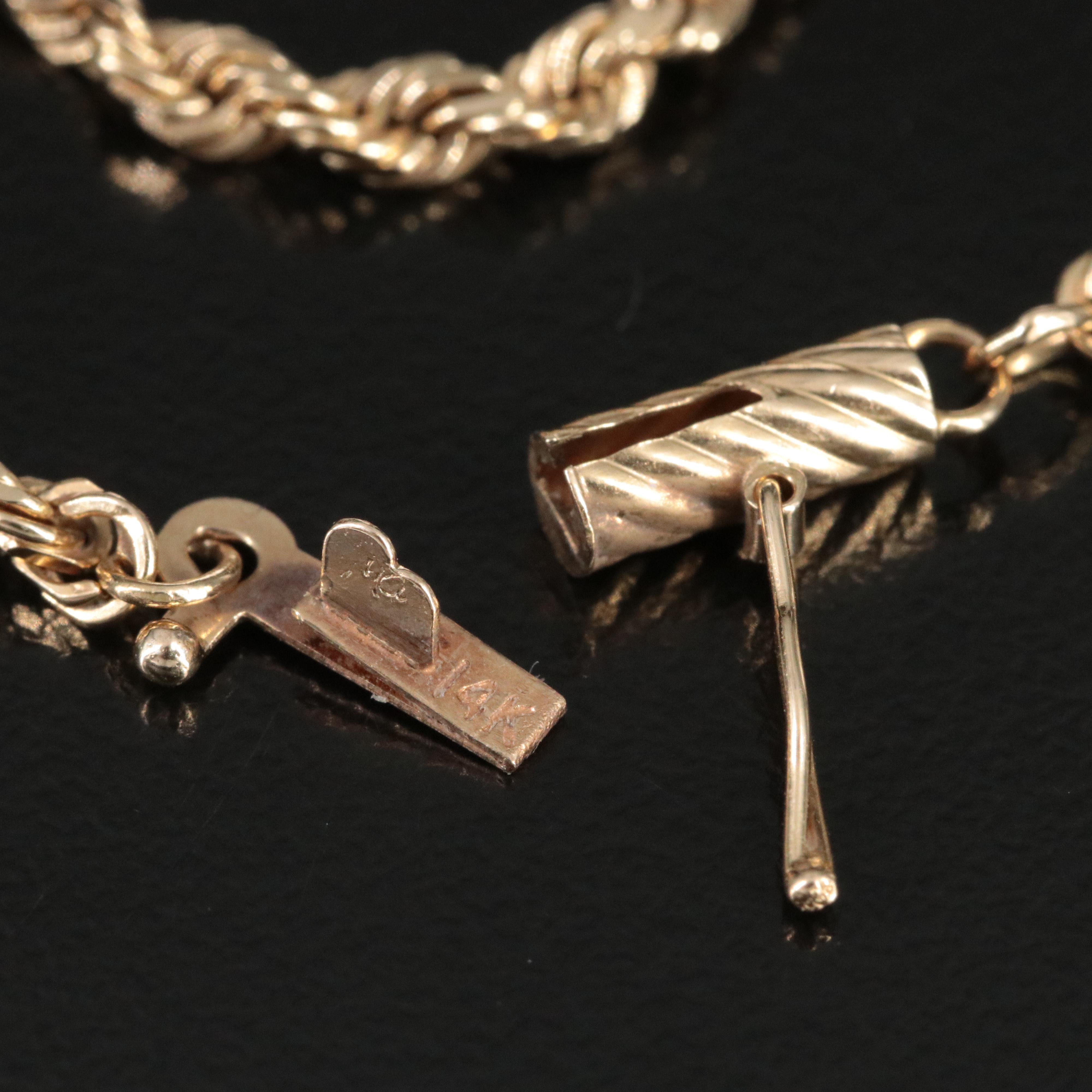 14K Braided Rope Chain Necklace