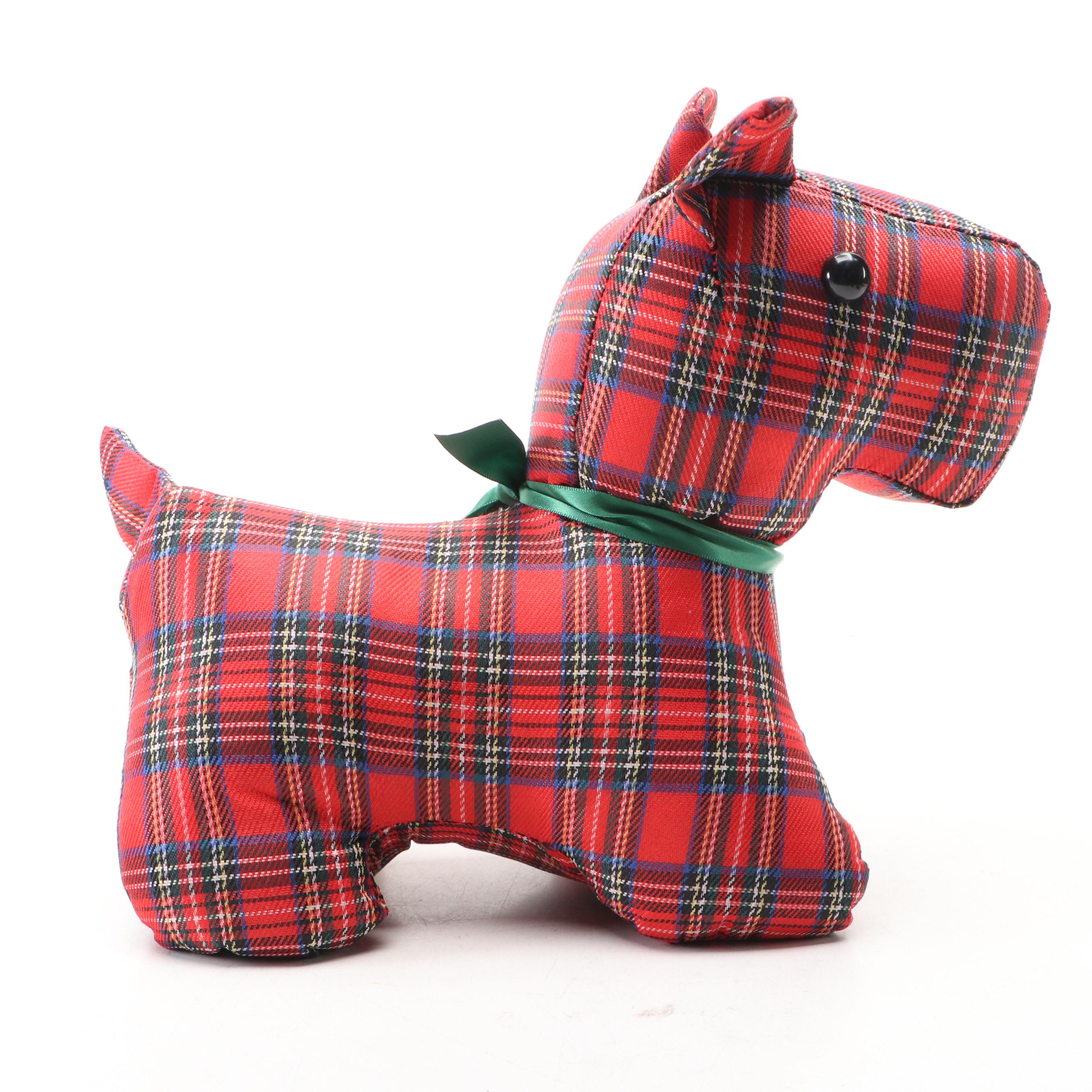 Cast Iron Scottish Terrier and Weighted Fabric Dog Doorstops