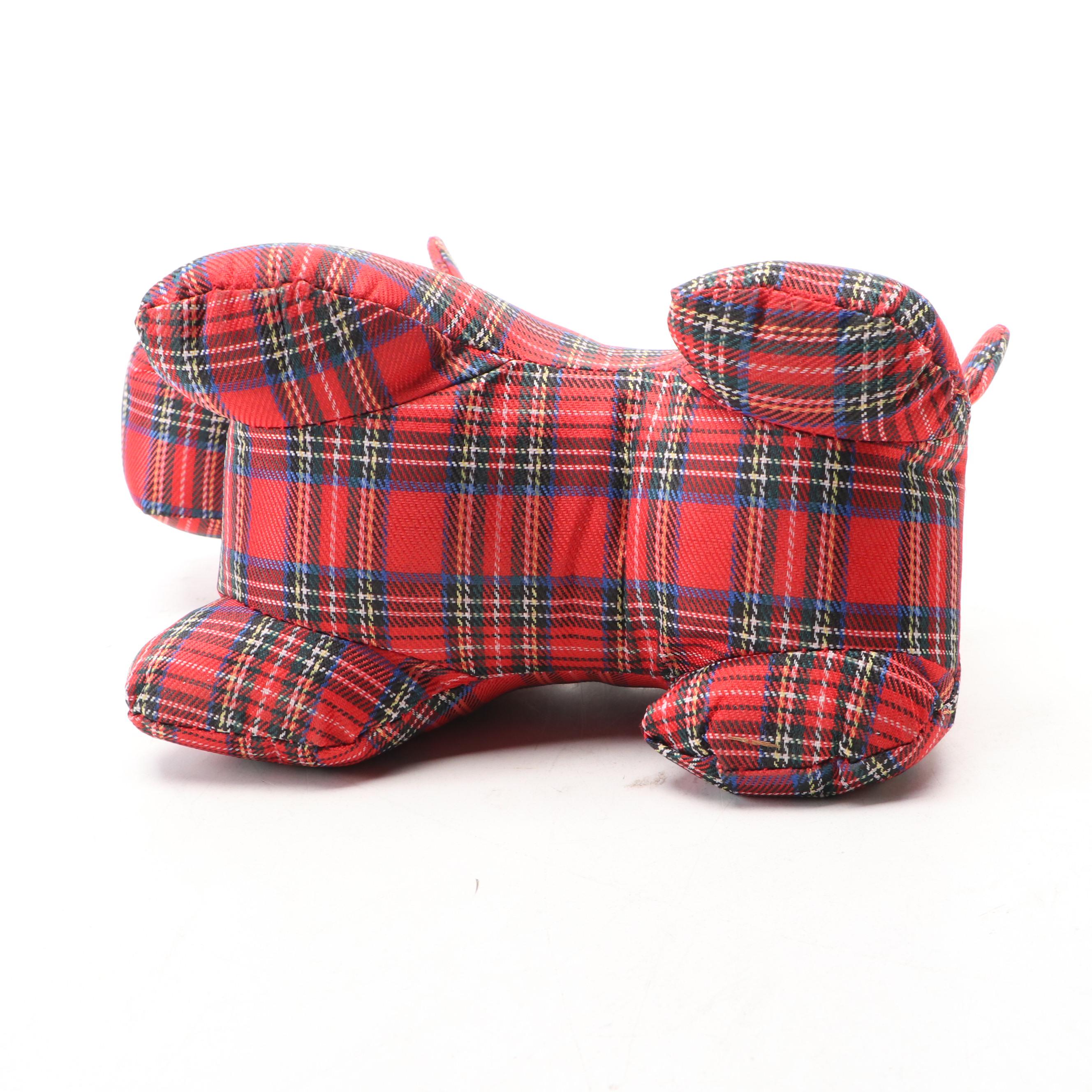 Cast Iron Scottish Terrier and Weighted Fabric Dog Doorstops