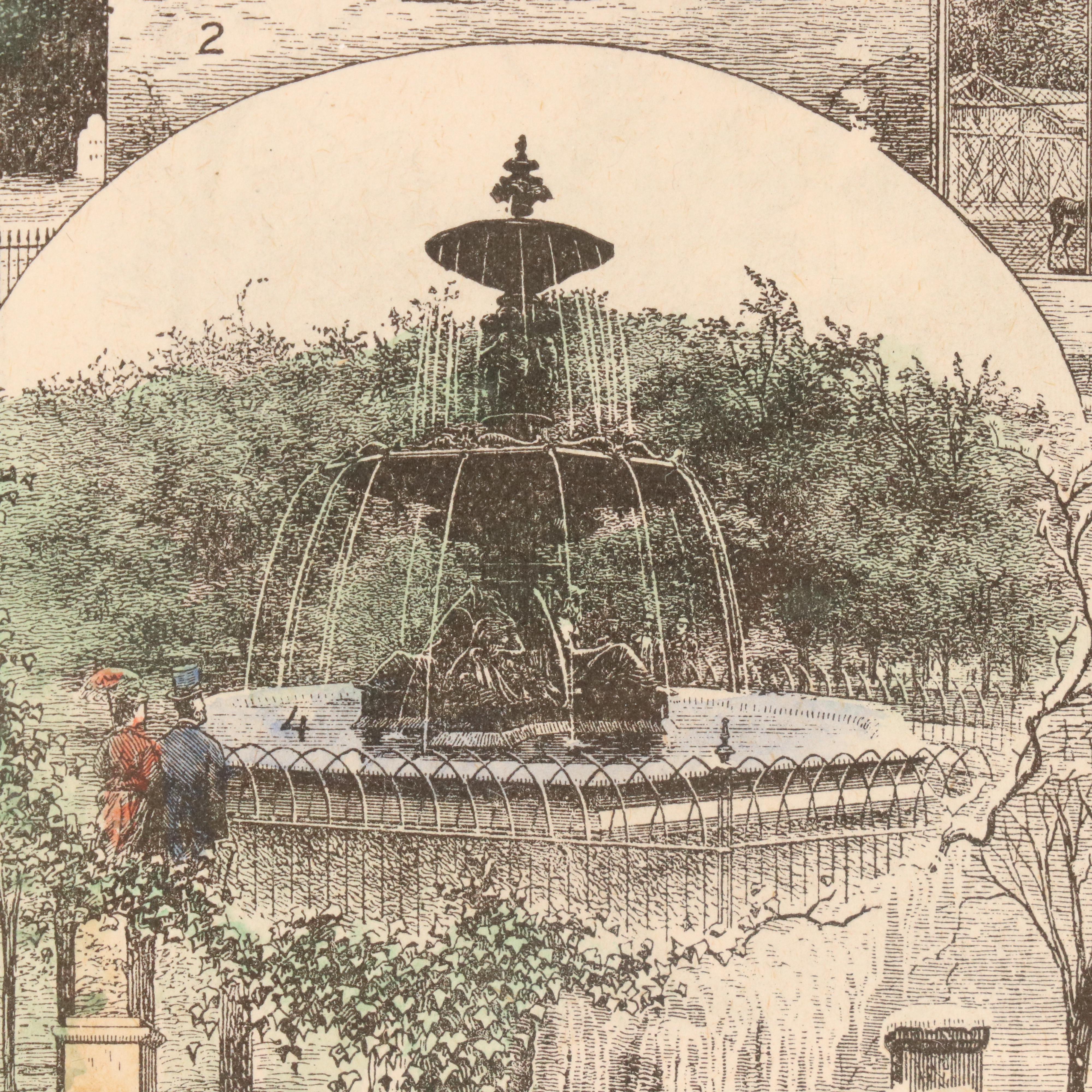 Hand-Colored Wood Engravings of Boston Landmarks, Late 19th Century