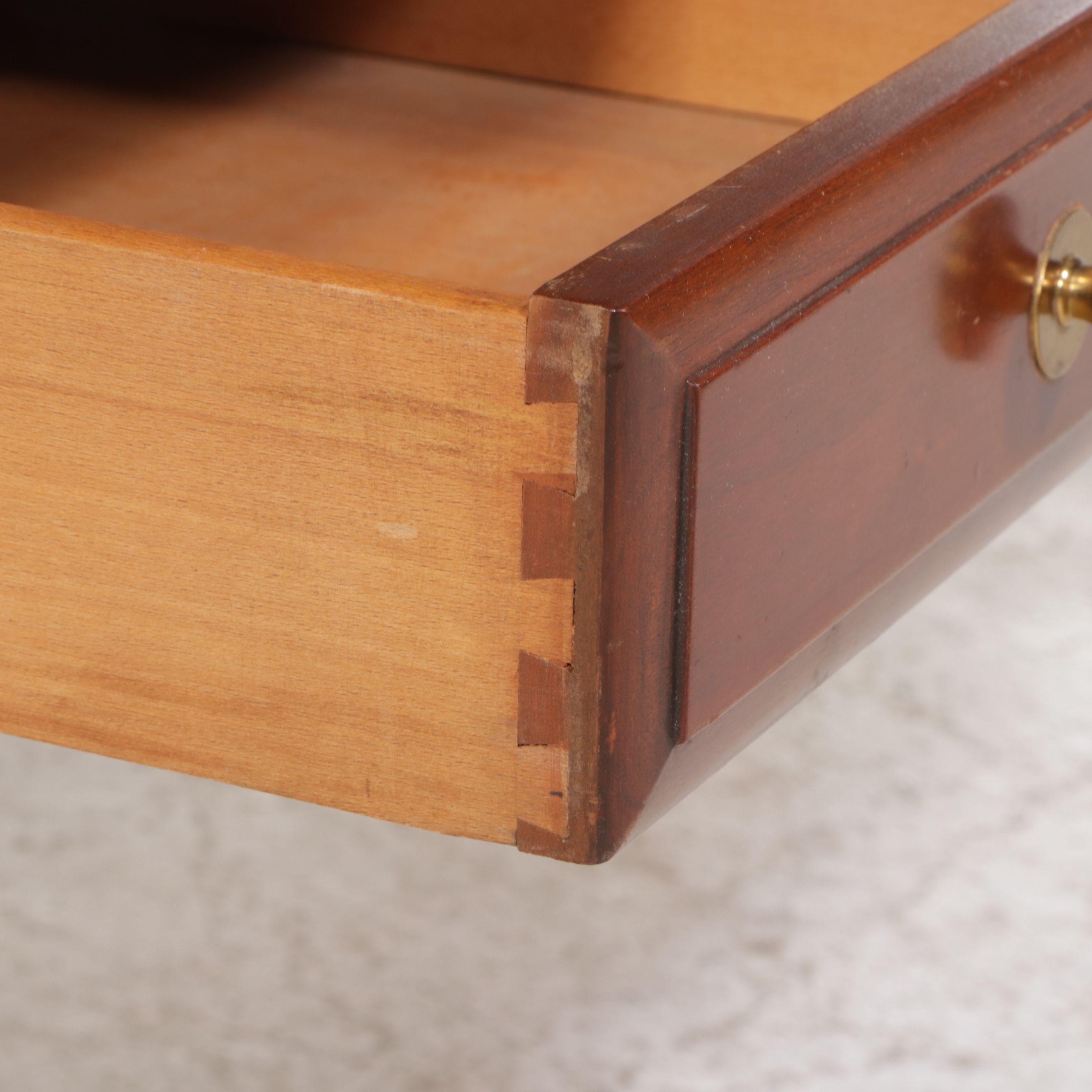 Willett Mid Century Modern Transitional Cherry Console Table