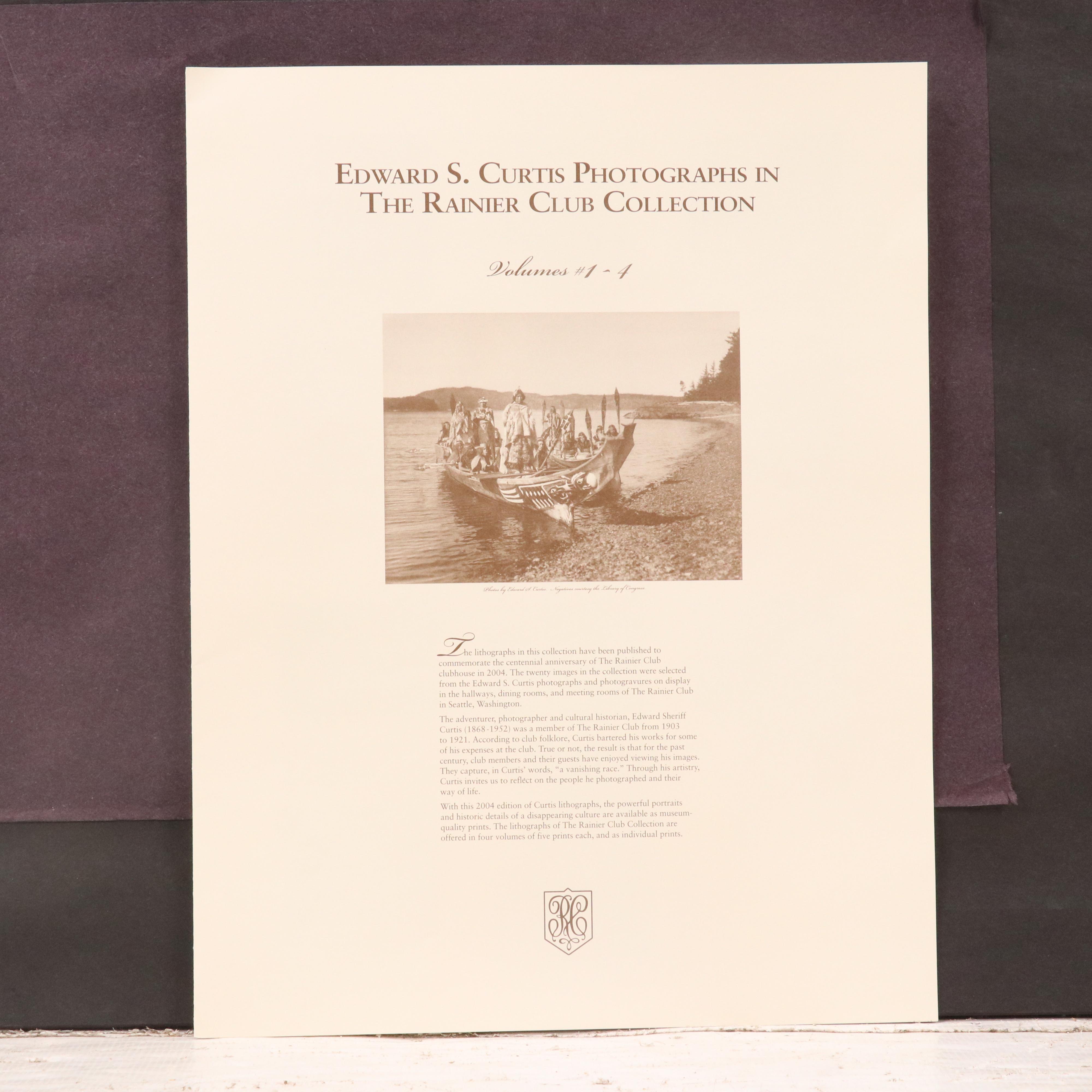 Offset Lithograph After Edward S. Curtis "Painting a Hat - Nakoaktok," 2004