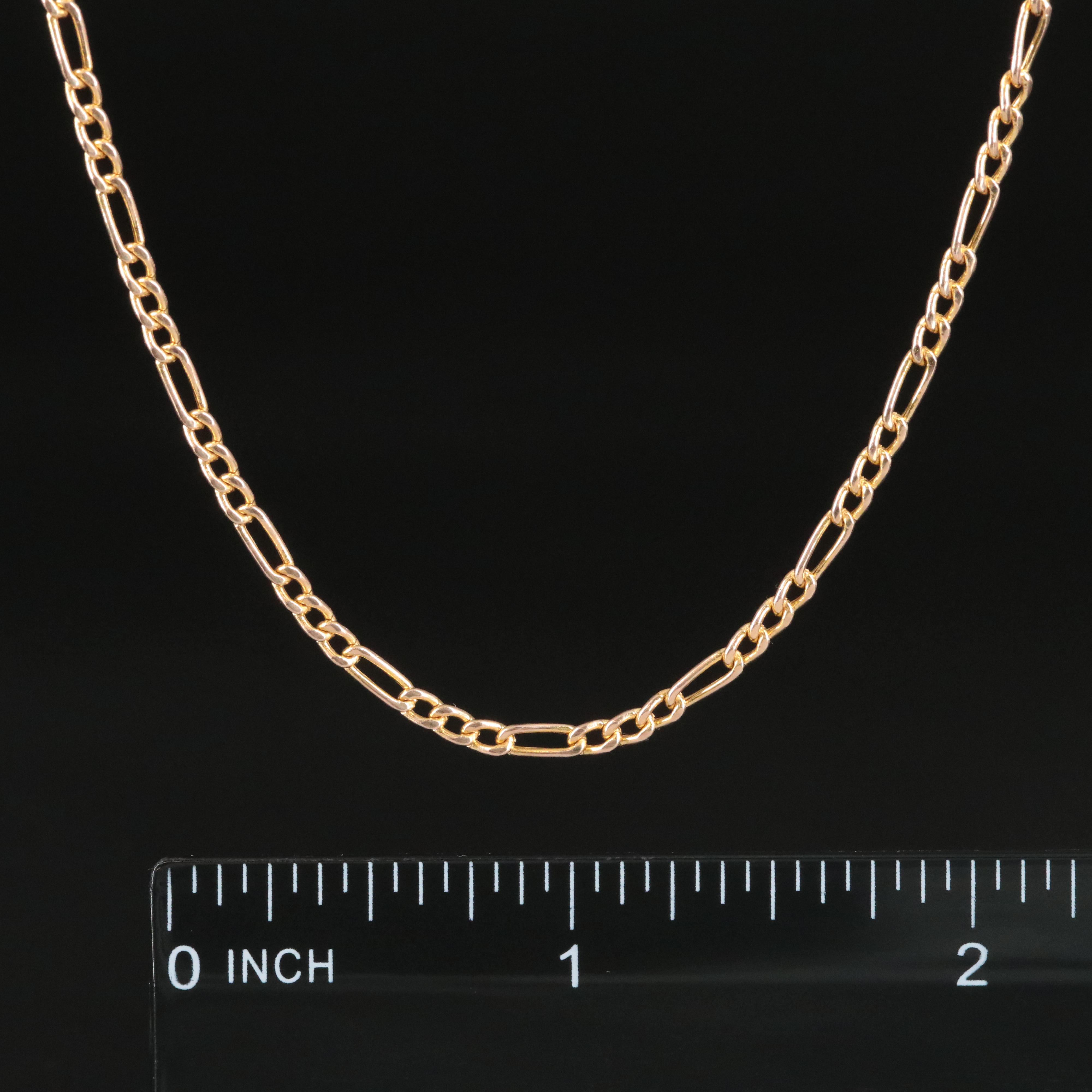 Italian 14K Figaro Chain Necklace