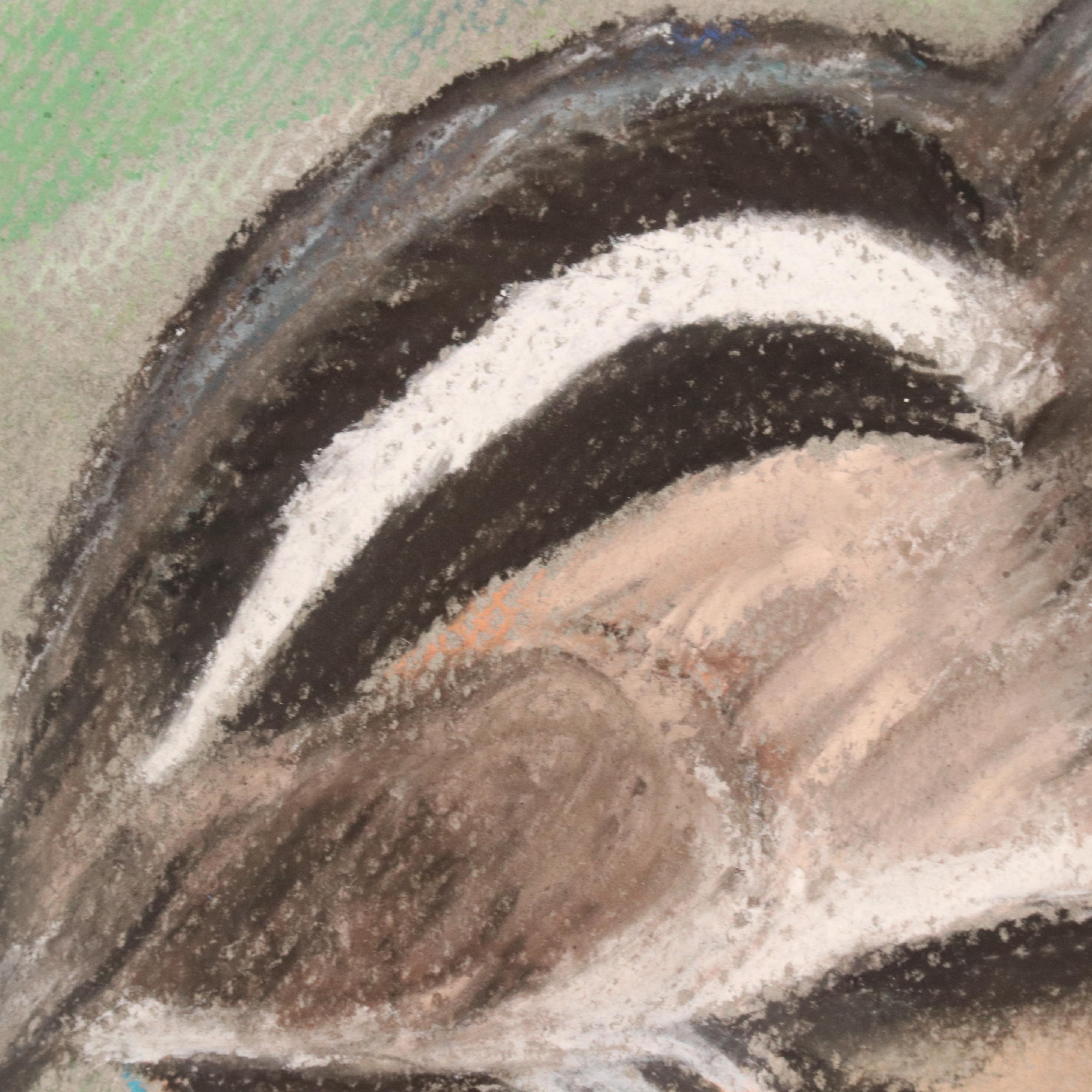 Kurt Jackson Pastel Drawing of Chipmunk, 2009