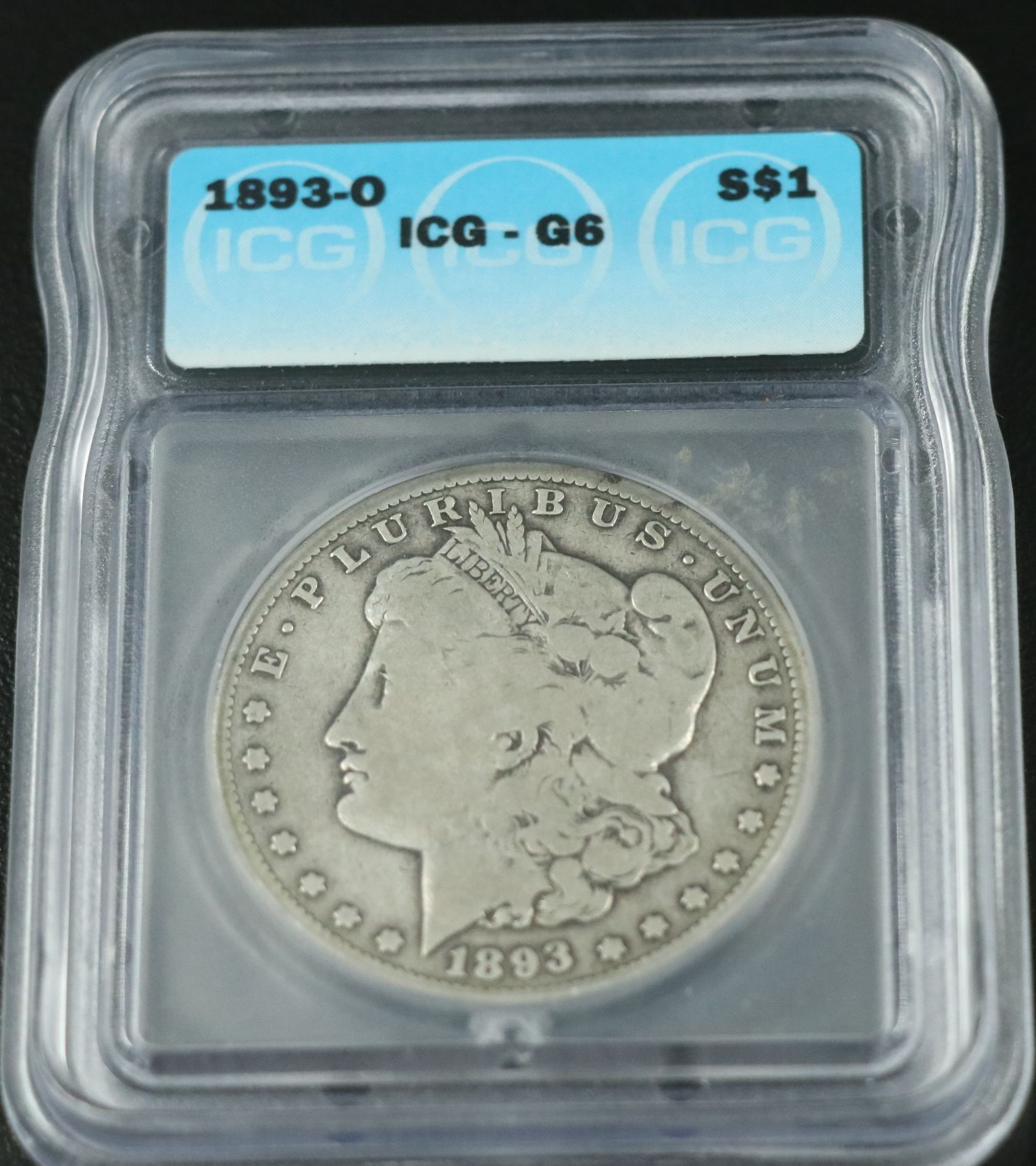 ICG Graded G6 Low Mintage 1893-O Morgan Silver Dollar
