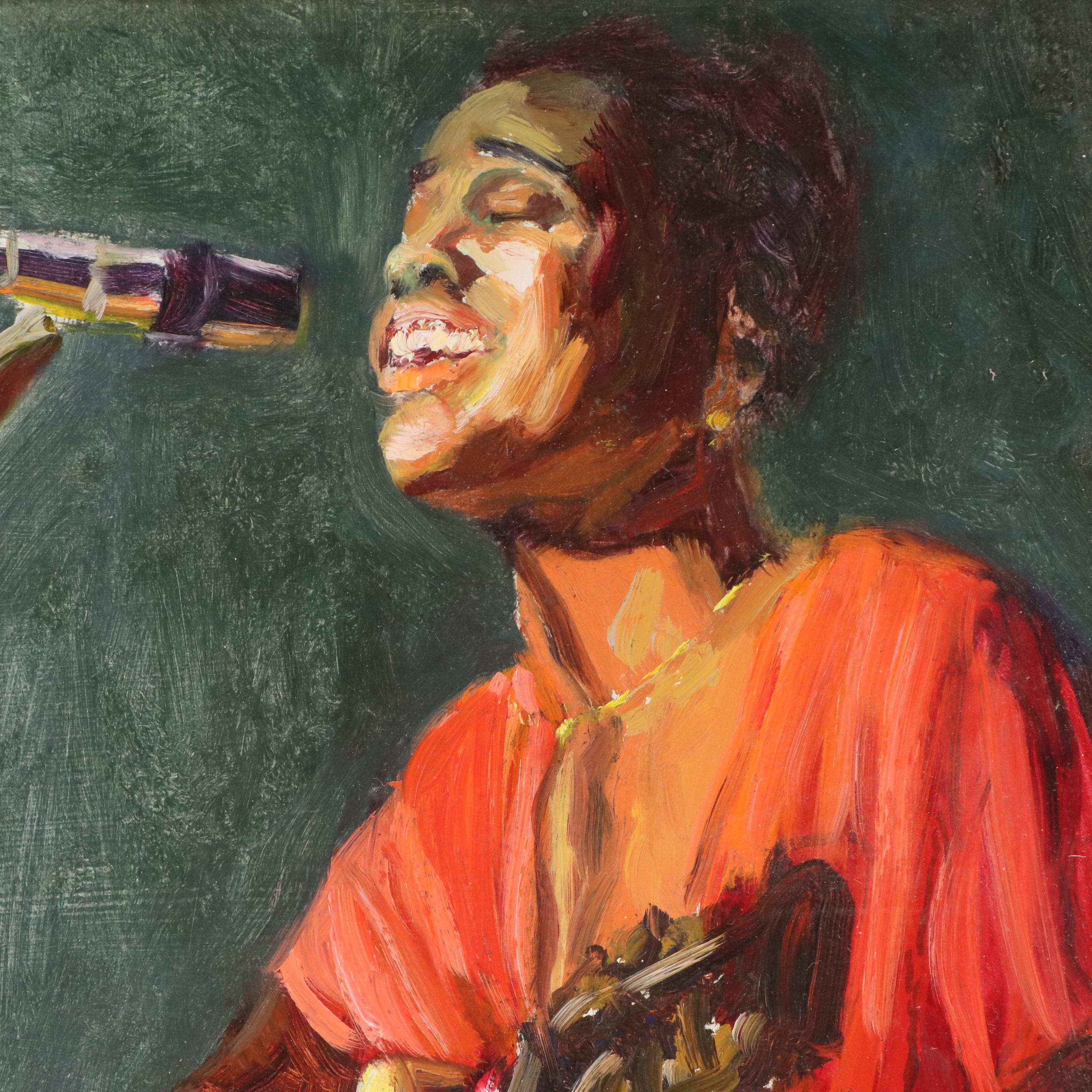 Francis Donald Oil Painting "The Blues Singer"