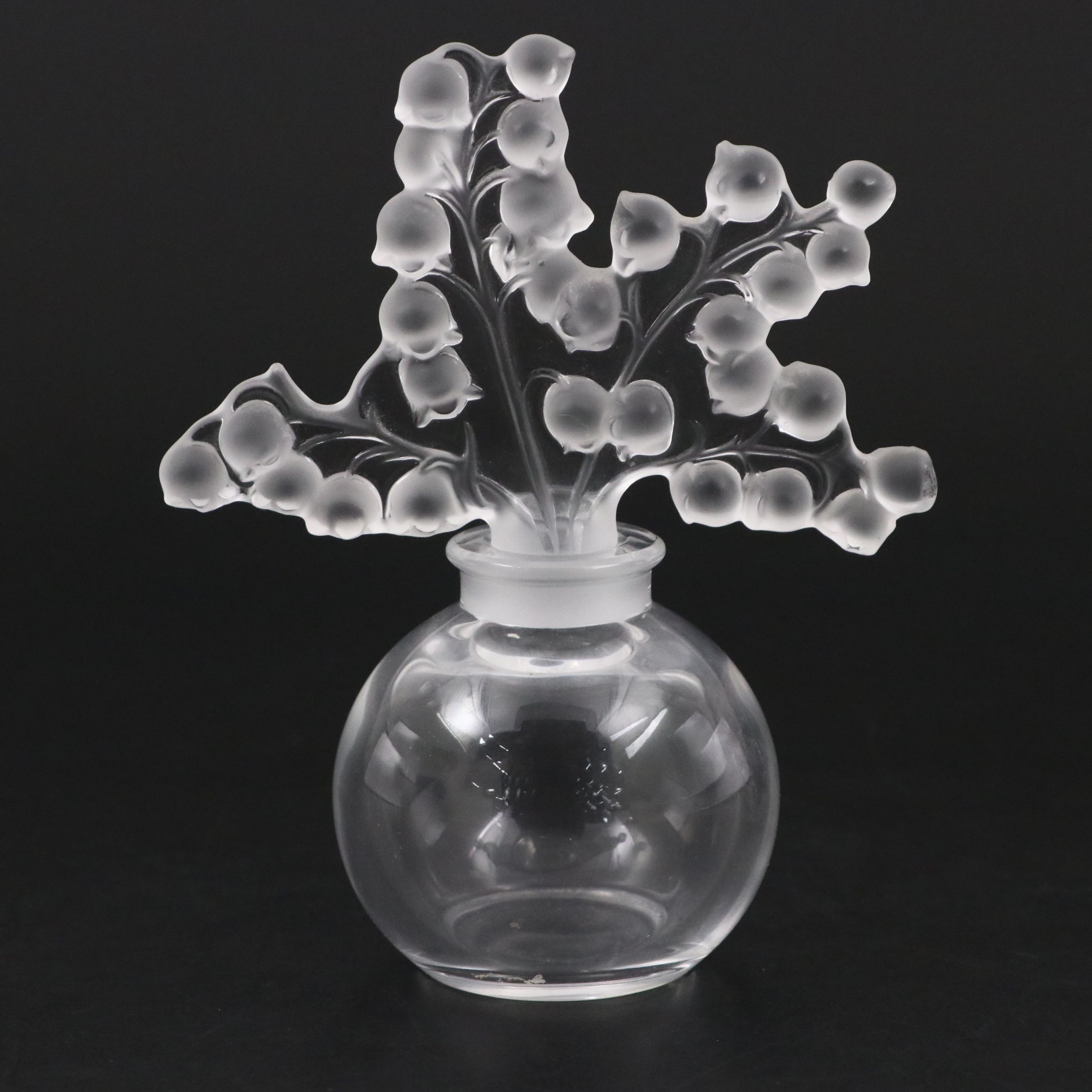 Lalique "Clairefontaine" Frosted and Clear Crystal Perfume Bottle