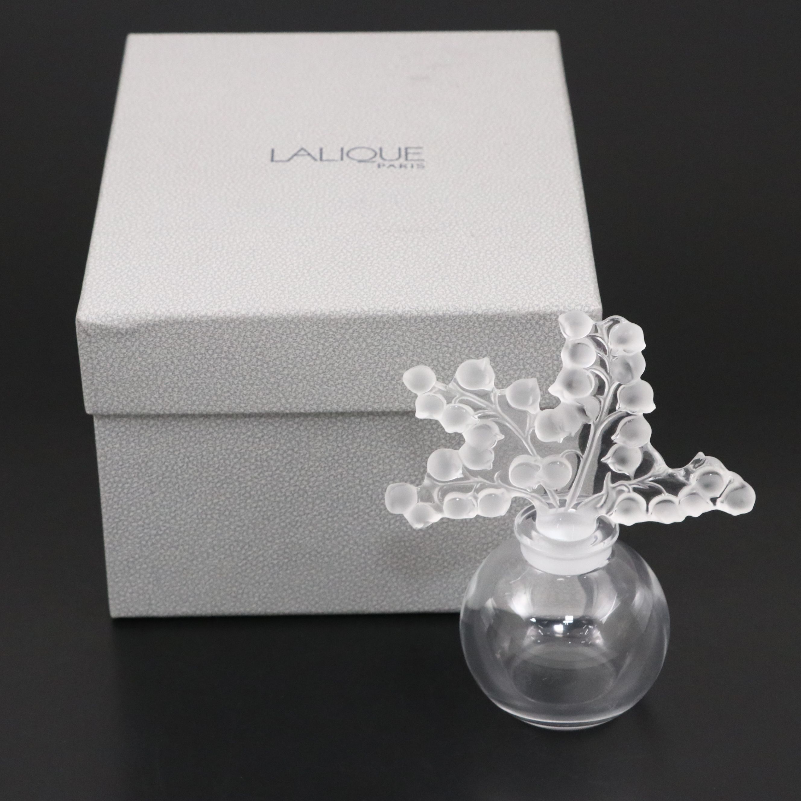 Lalique "Clairefontaine" Frosted and Clear Crystal Perfume Bottle