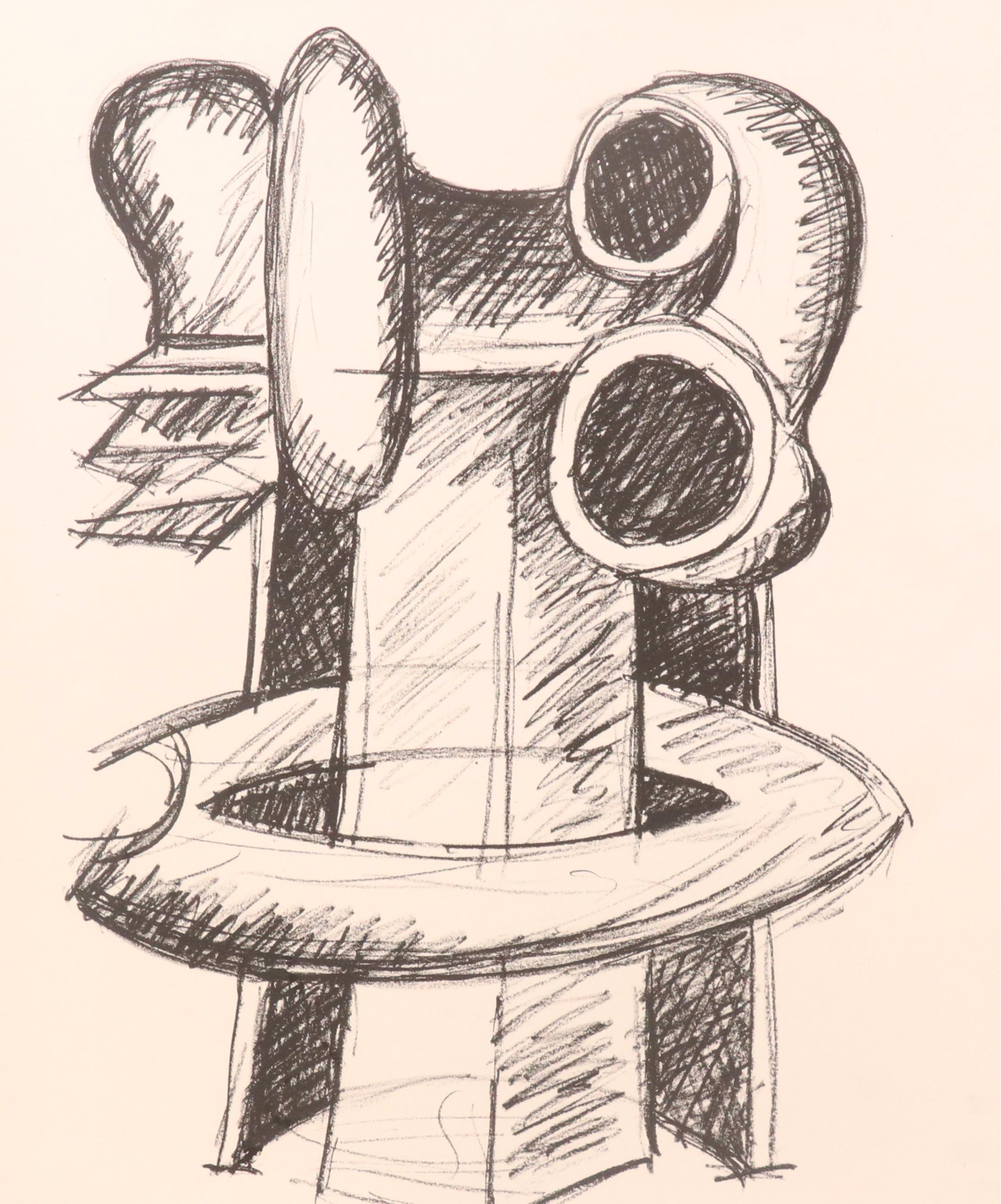 Seymour Lipton Lithograph "Study for Clairvoyant," Mid–Late 20th Century