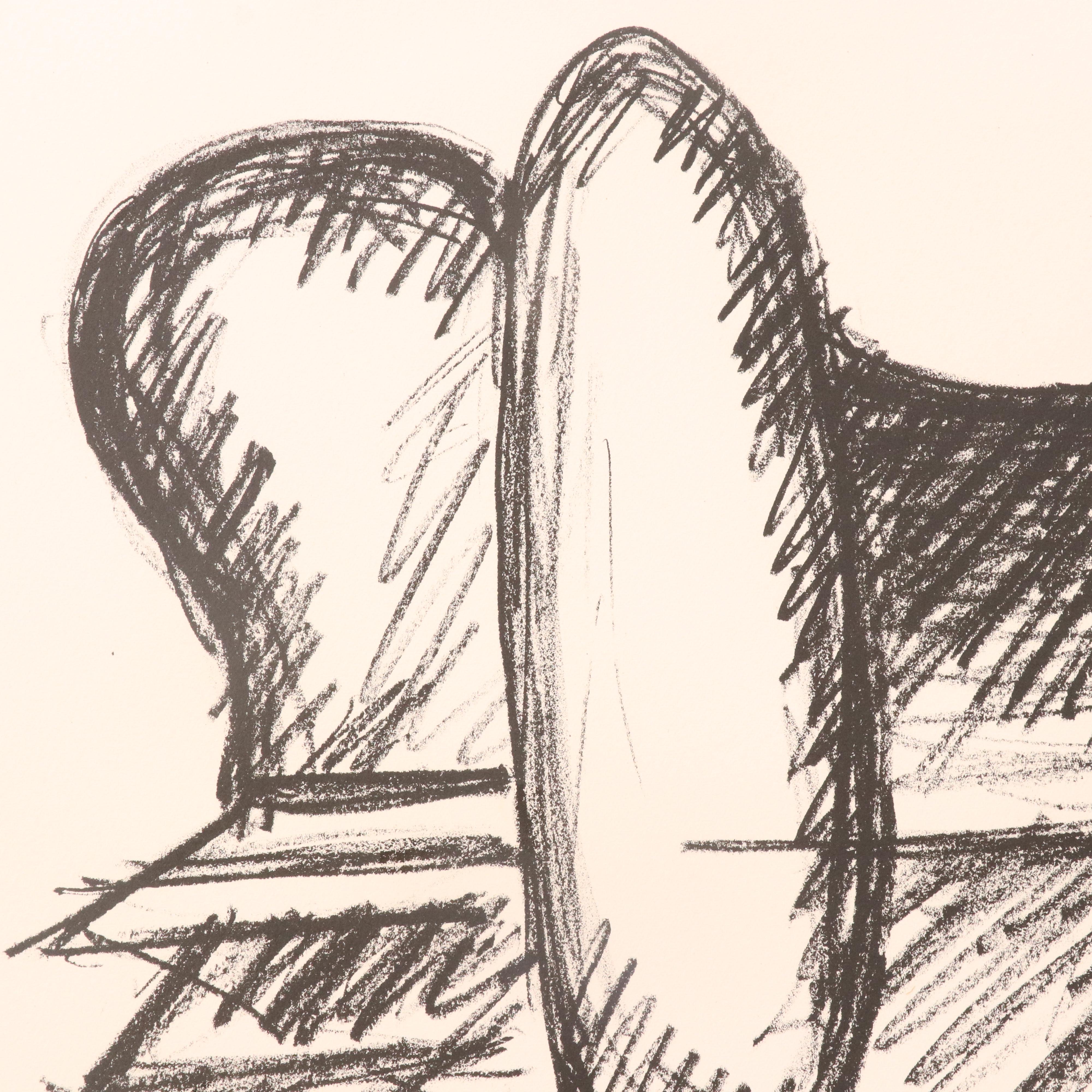 Seymour Lipton Lithograph "Study for Clairvoyant," Mid–Late 20th Century