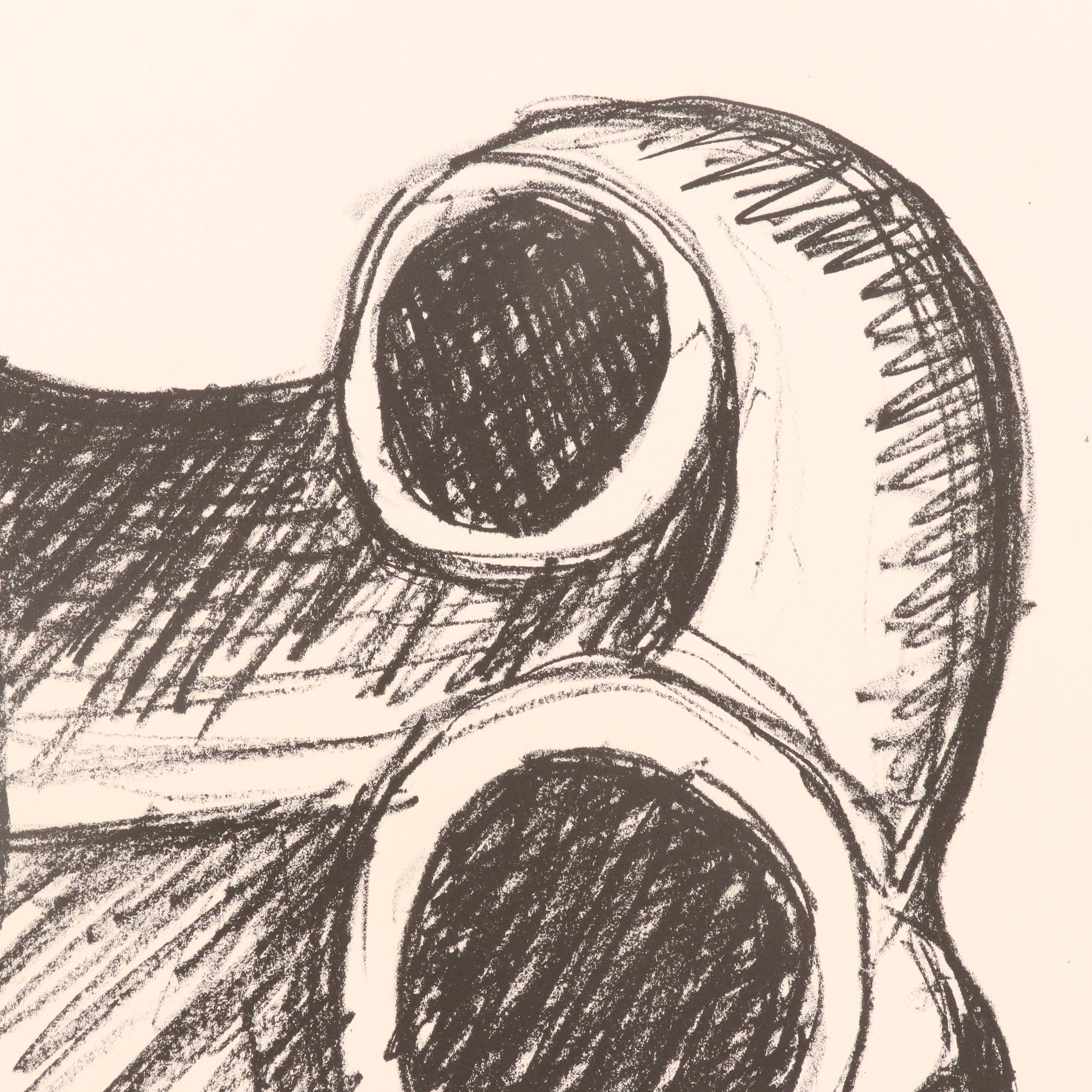 Seymour Lipton Lithograph "Study for Clairvoyant," Mid–Late 20th Century