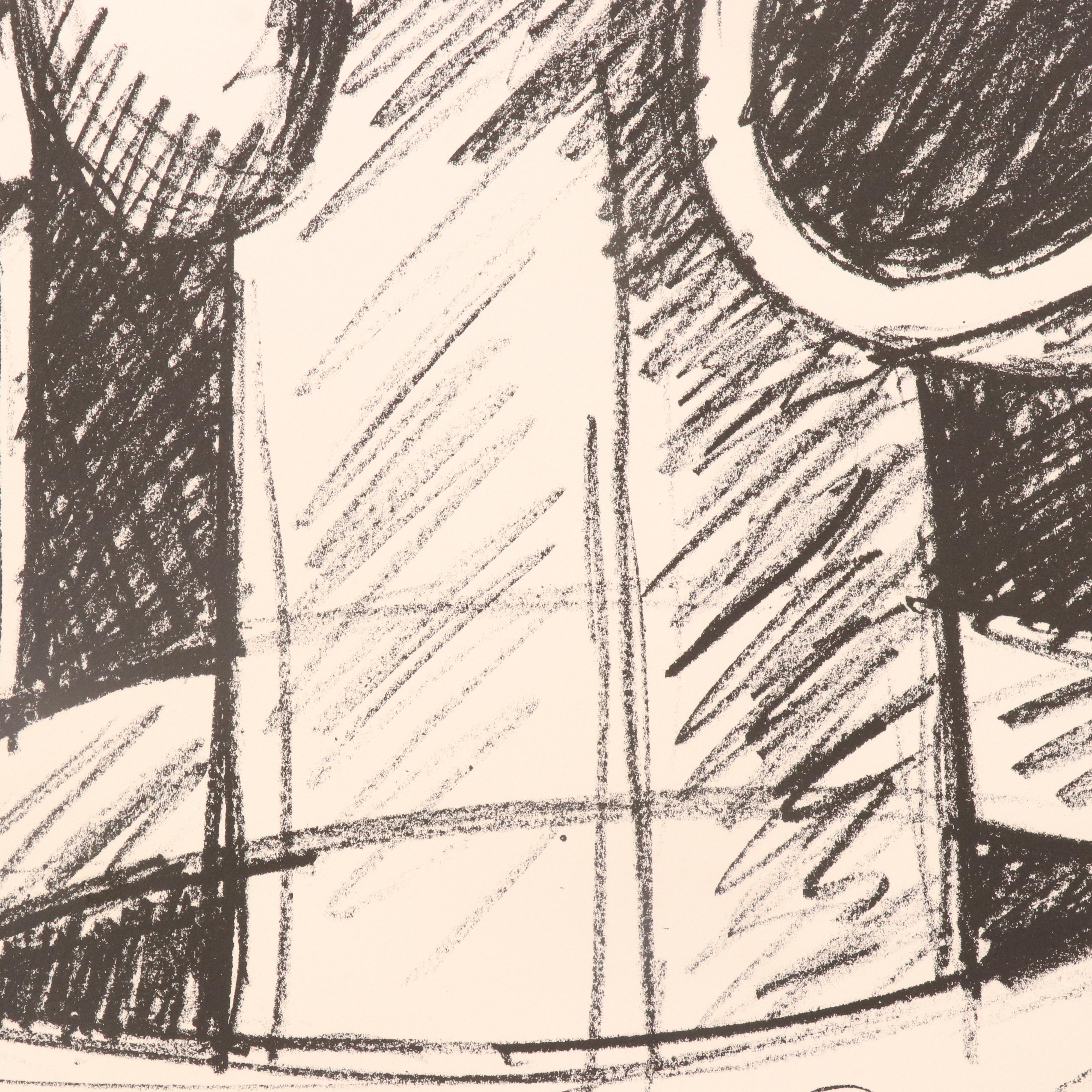 Seymour Lipton Lithograph "Study for Clairvoyant," Mid–Late 20th Century