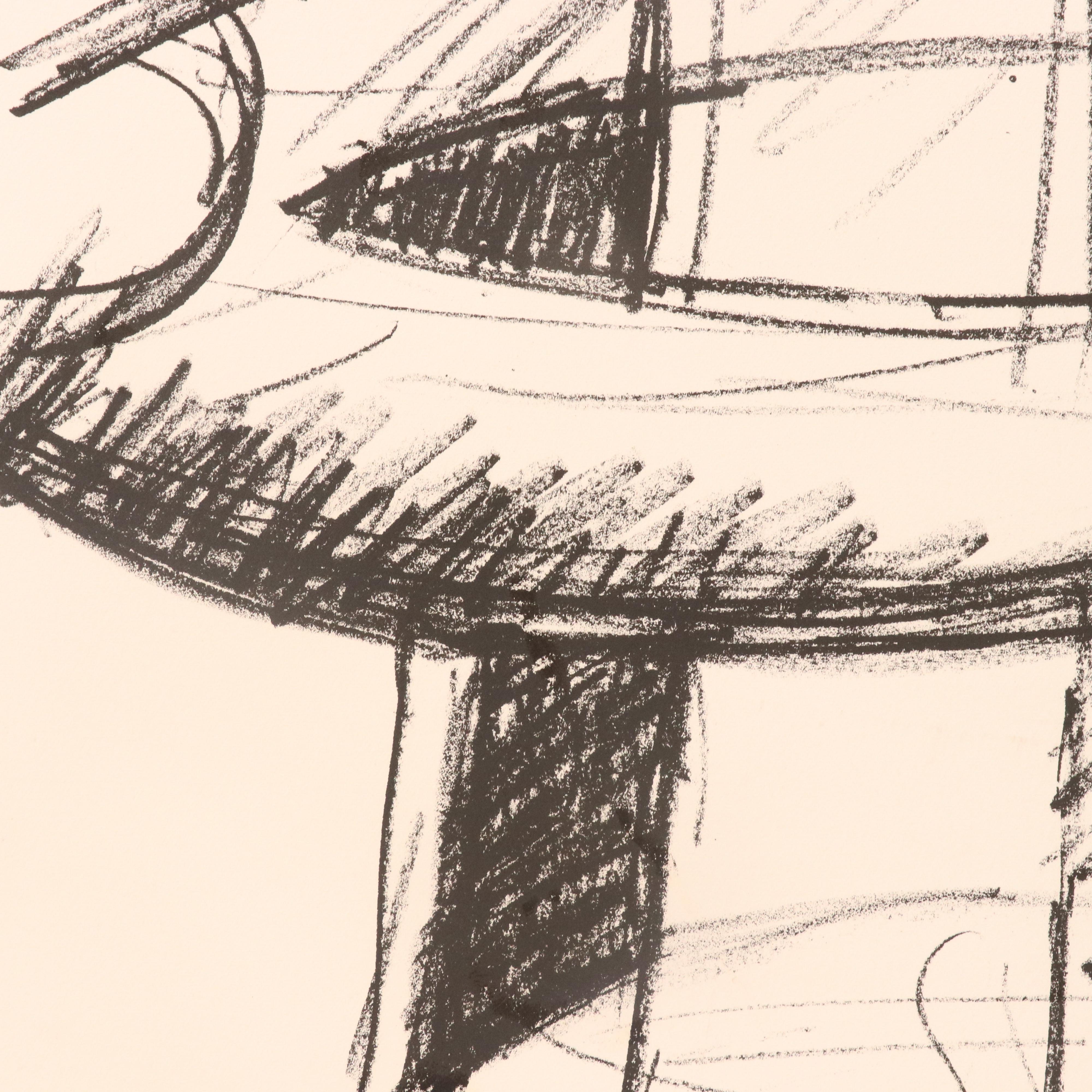 Seymour Lipton Lithograph "Study for Clairvoyant," Mid–Late 20th Century