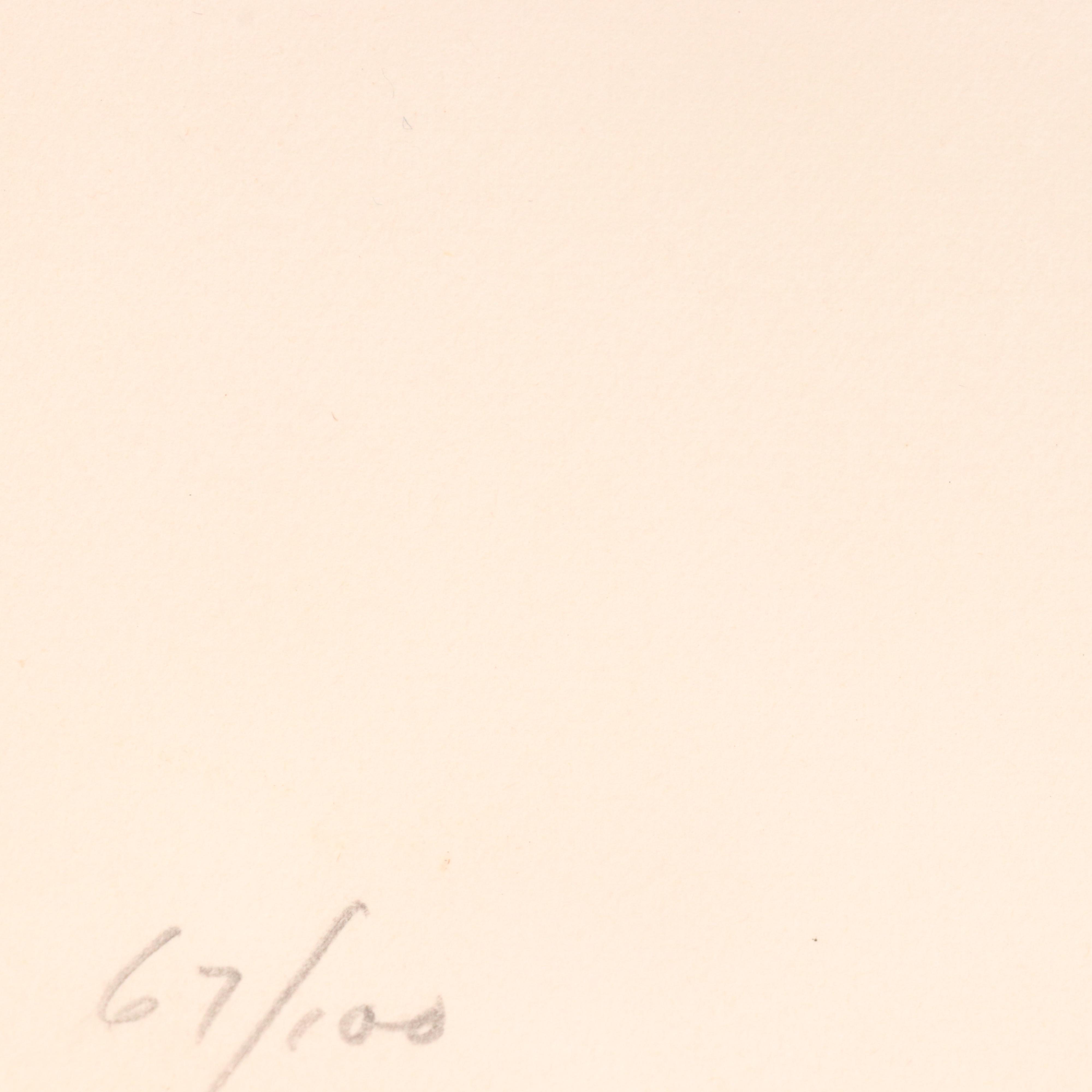 Seymour Lipton Lithograph "Study for Clairvoyant," Mid–Late 20th Century