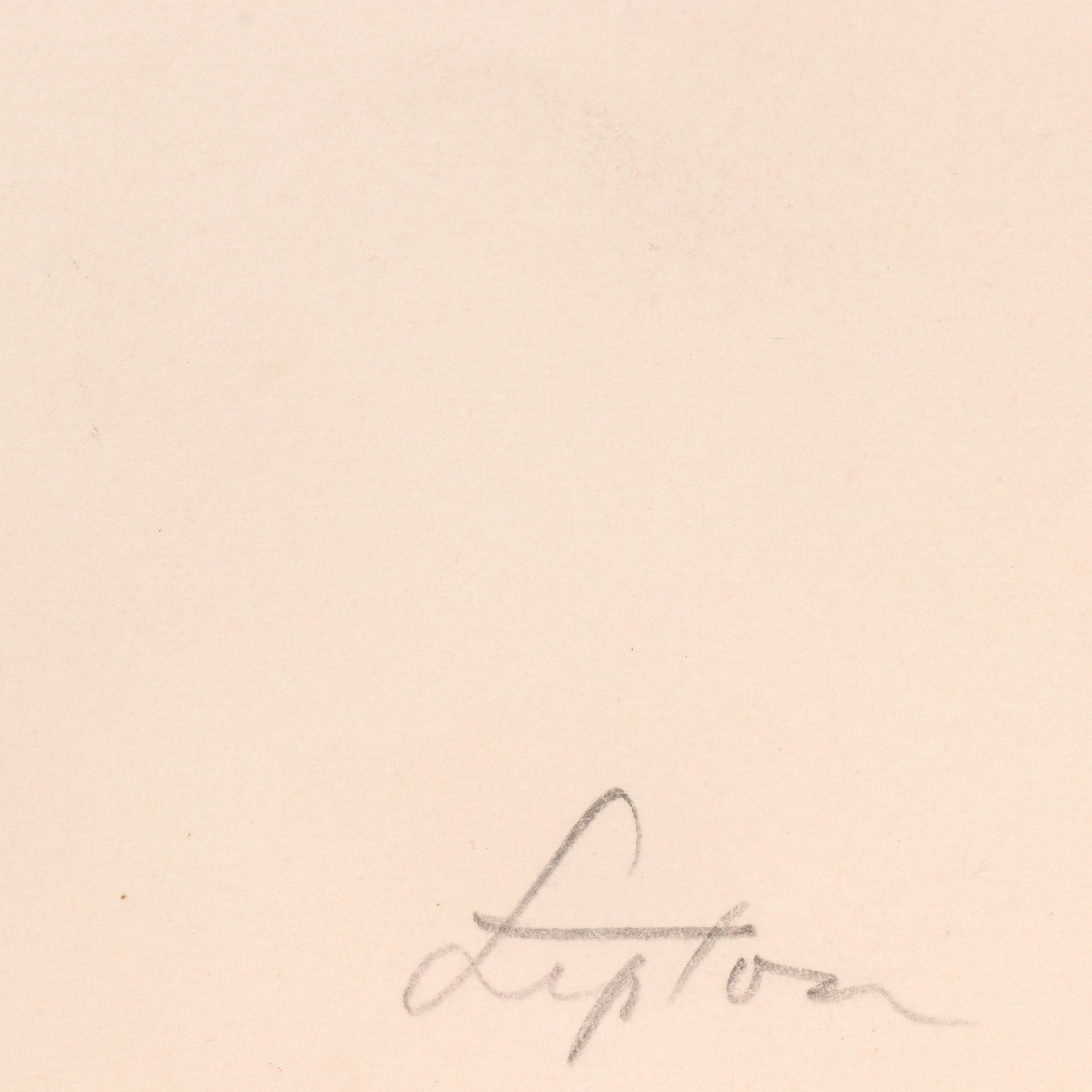 Seymour Lipton Lithograph "Study for Clairvoyant," Mid–Late 20th Century