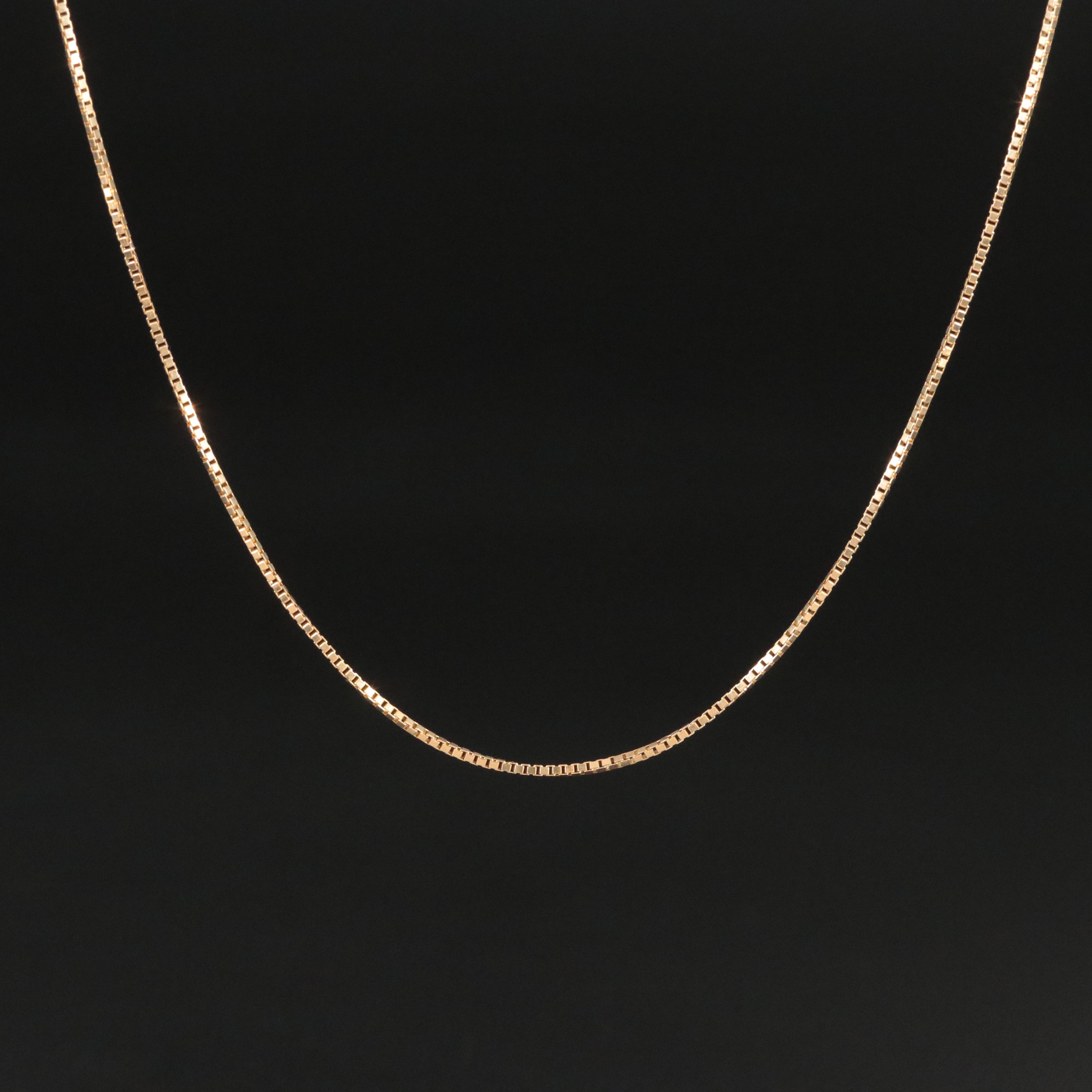 Italian 14K Box Chain Necklace
