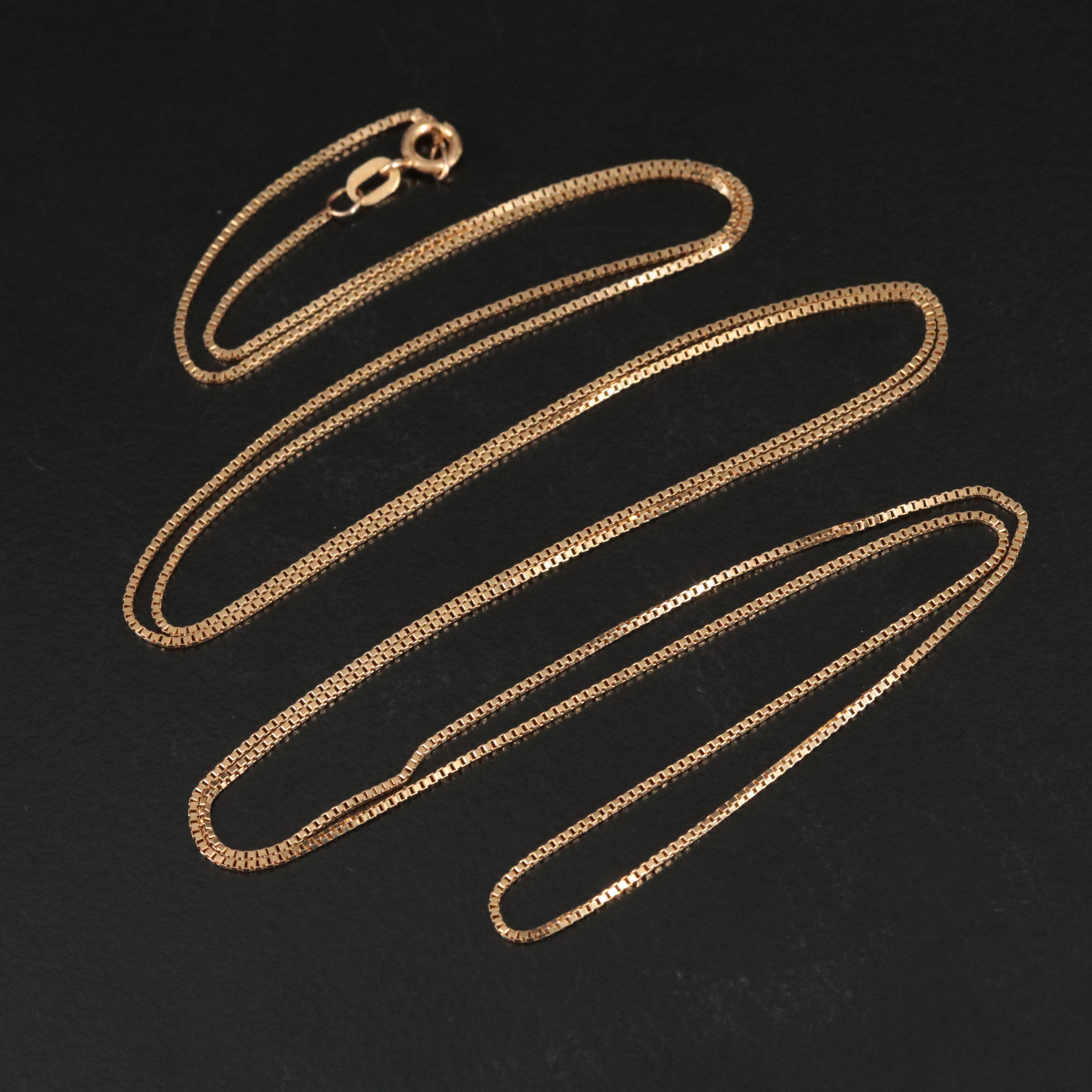 Italian 14K Box Chain Necklace