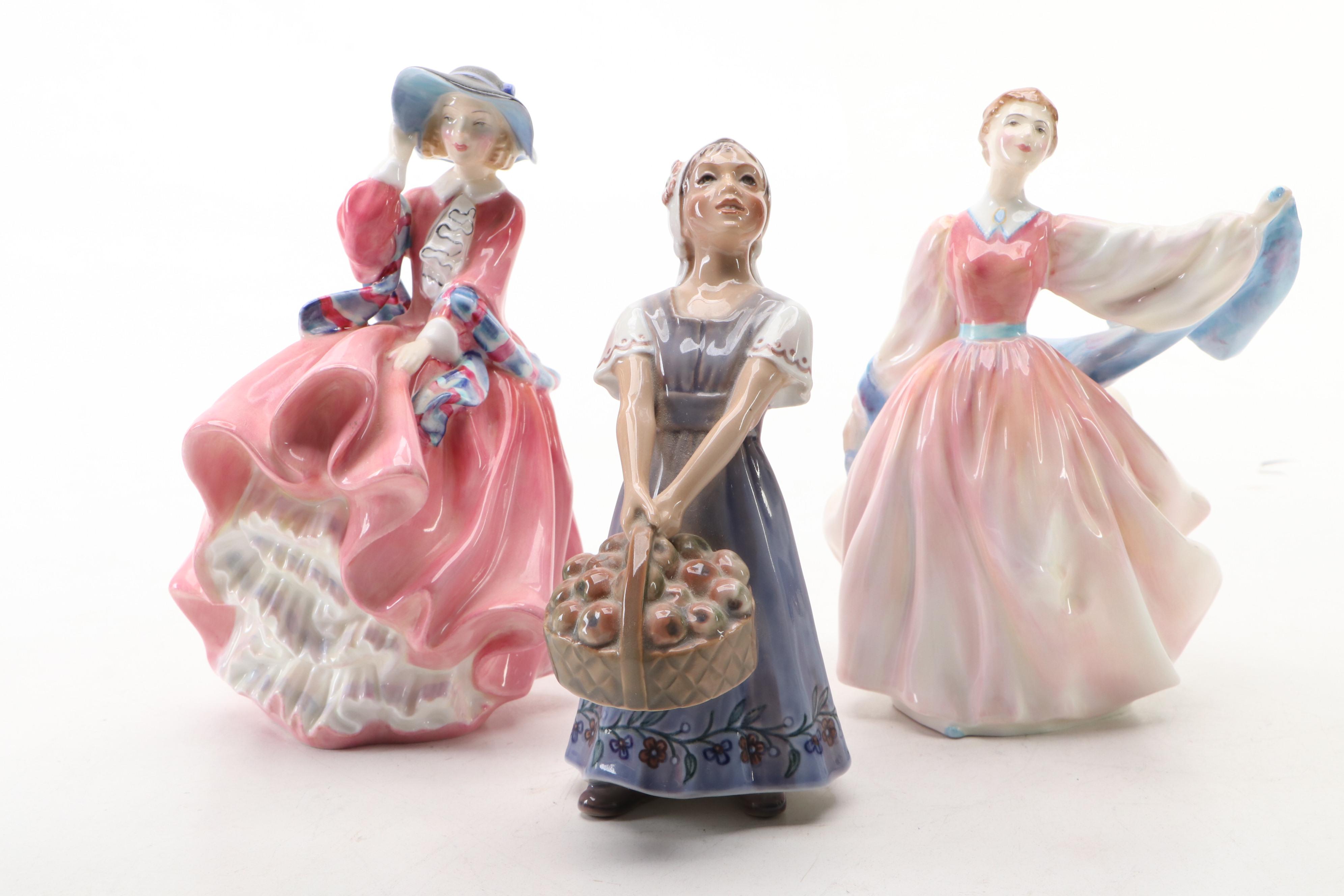 Royal Doulton, Dahl Jensen and Hutschenreuther Porcelain Figurines