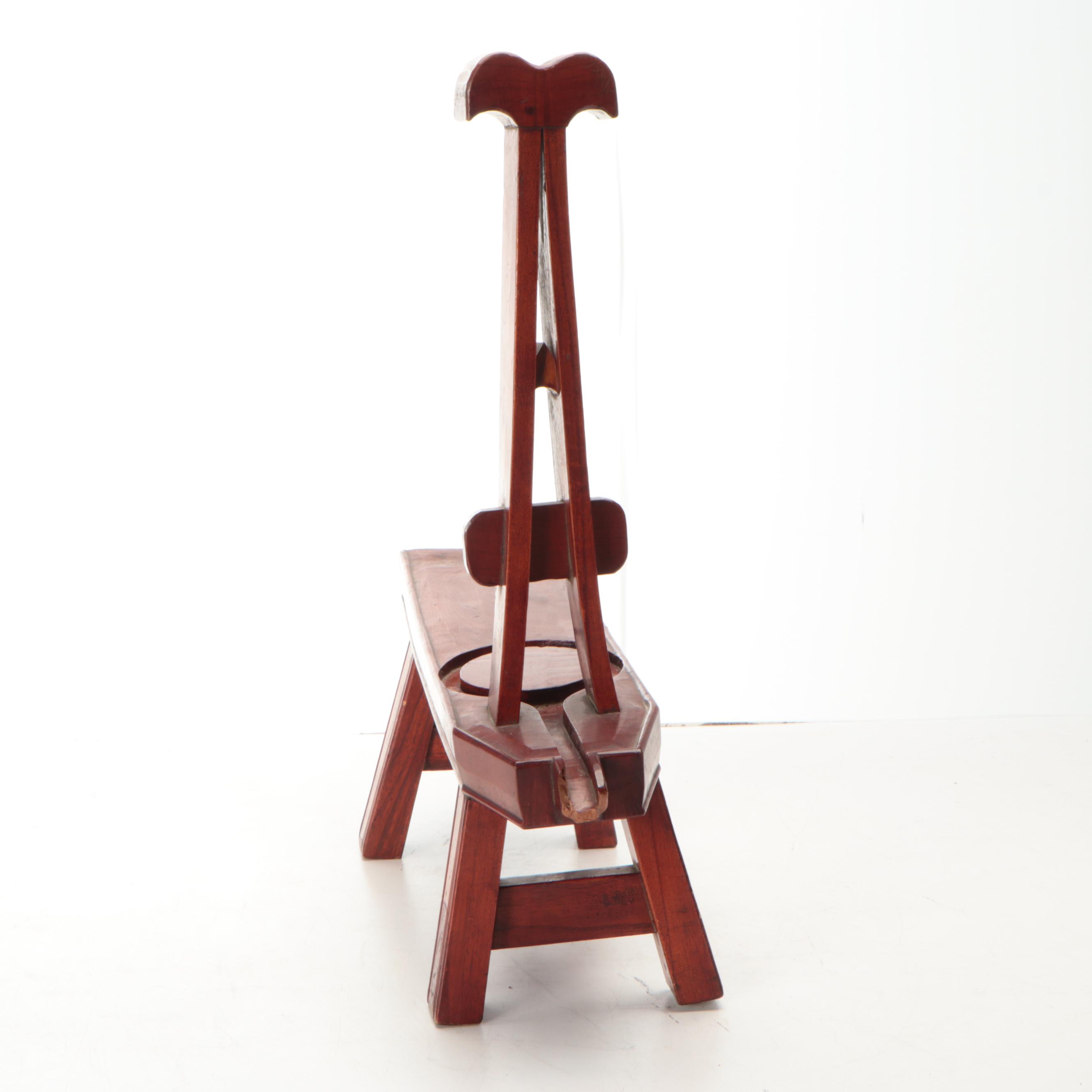 Chinese Caved Wood Sugar Cane Press