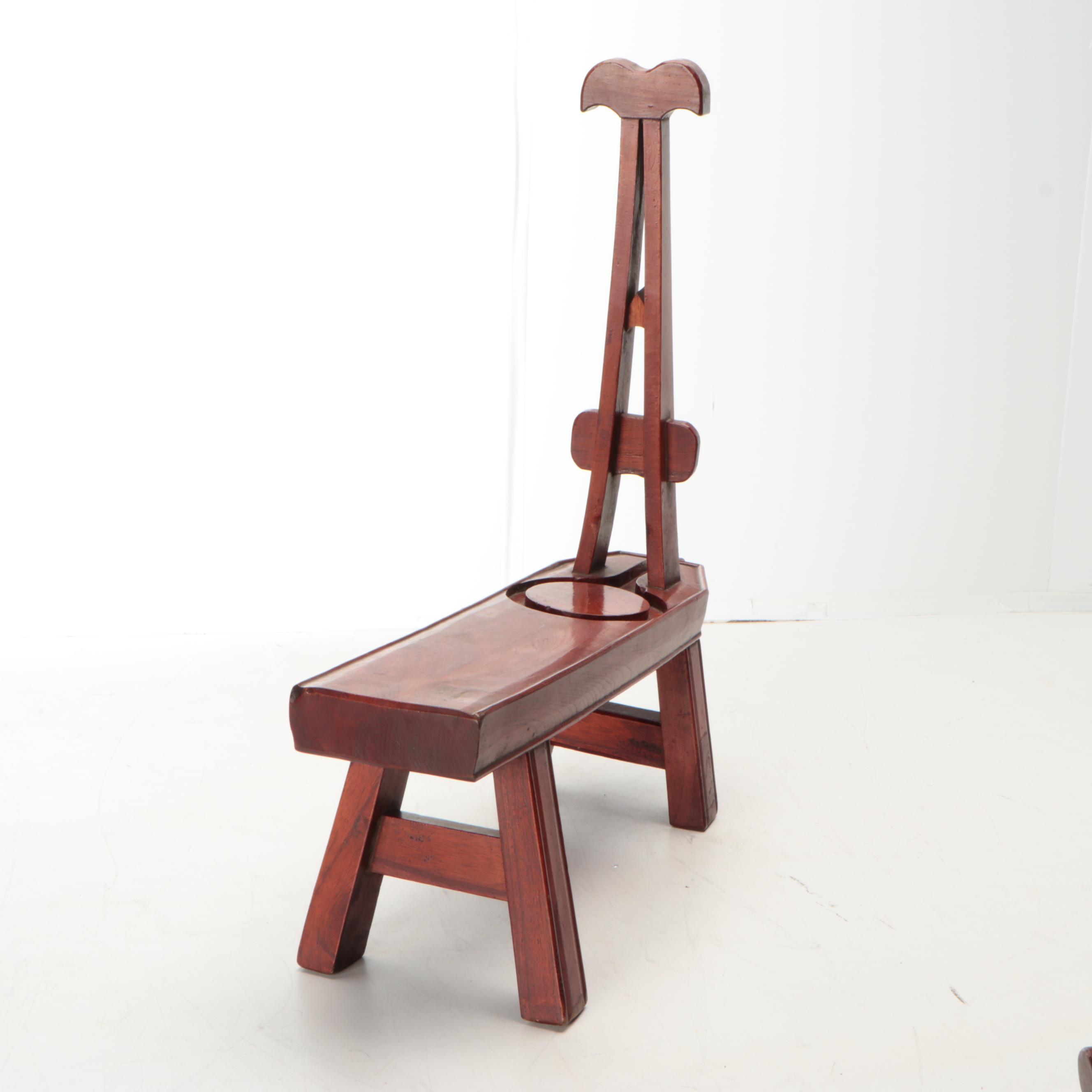 Chinese Caved Wood Sugar Cane Press