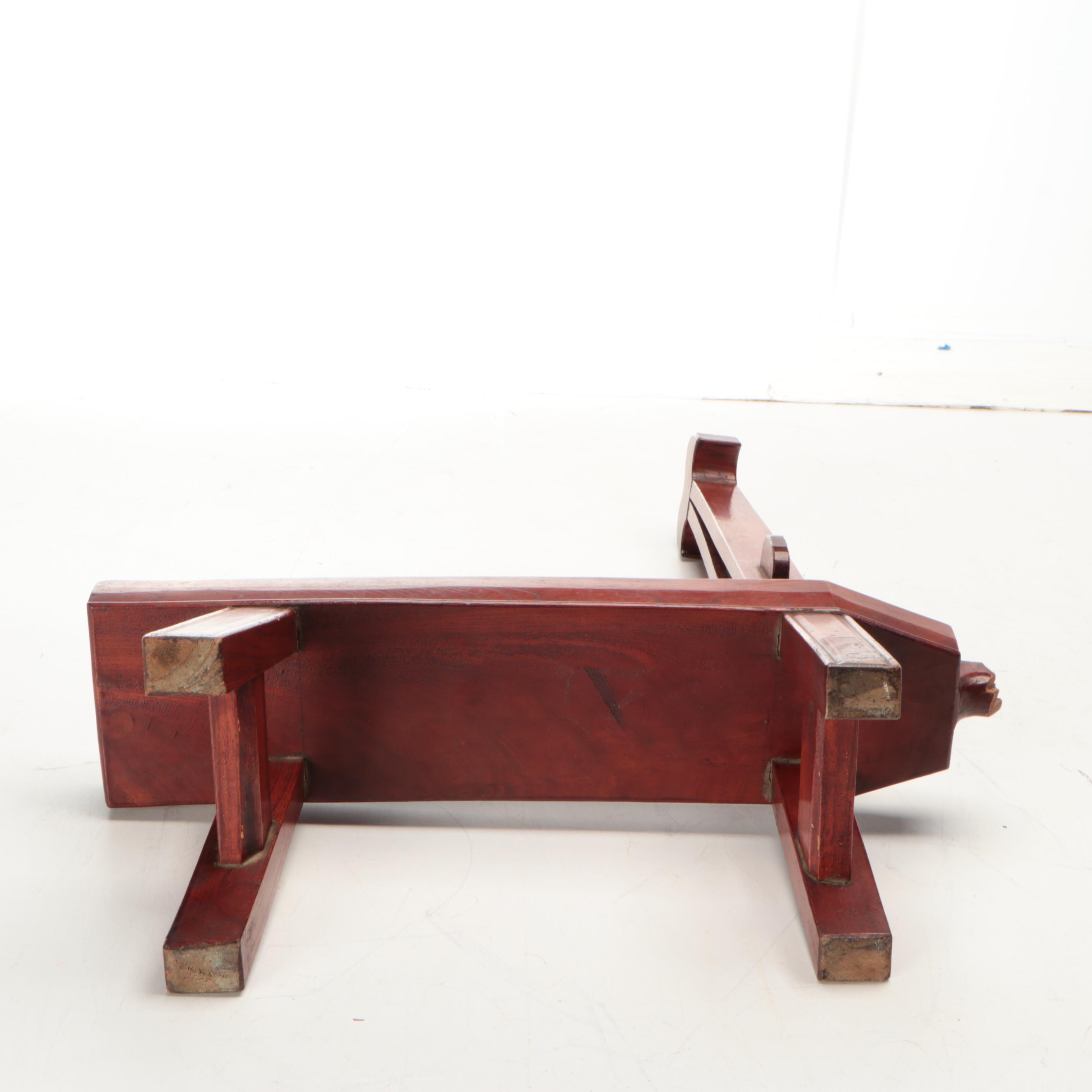 Chinese Caved Wood Sugar Cane Press