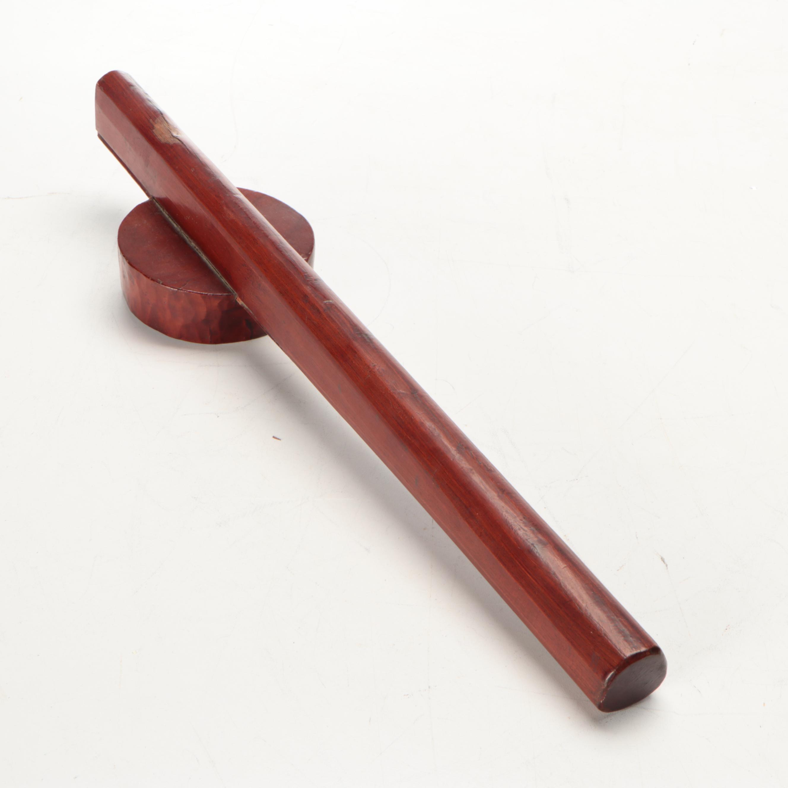 Chinese Caved Wood Sugar Cane Press