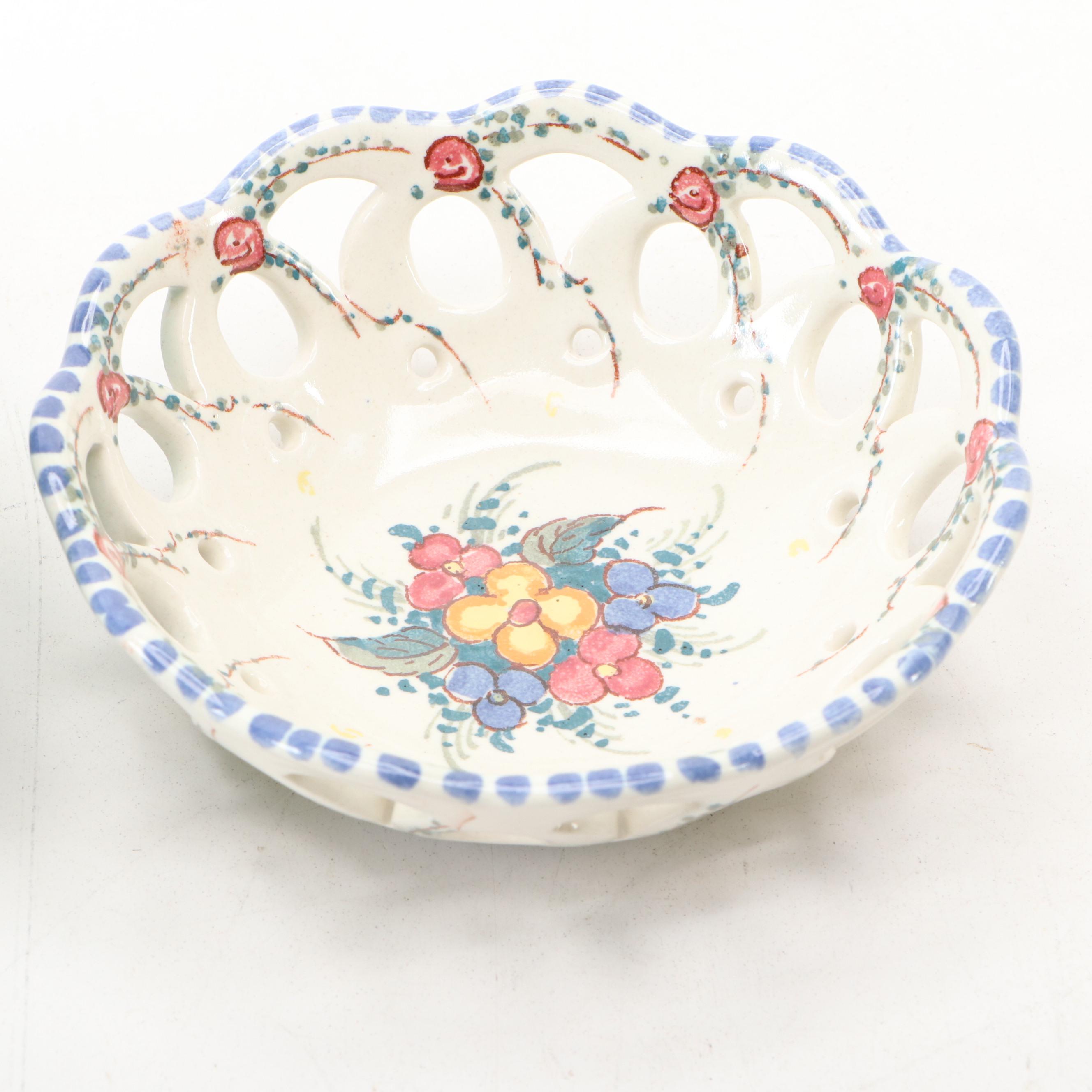 Tiffany & Co. Porcelain Box with Gustavsberg and Zenith Gouda Pottery Dishes