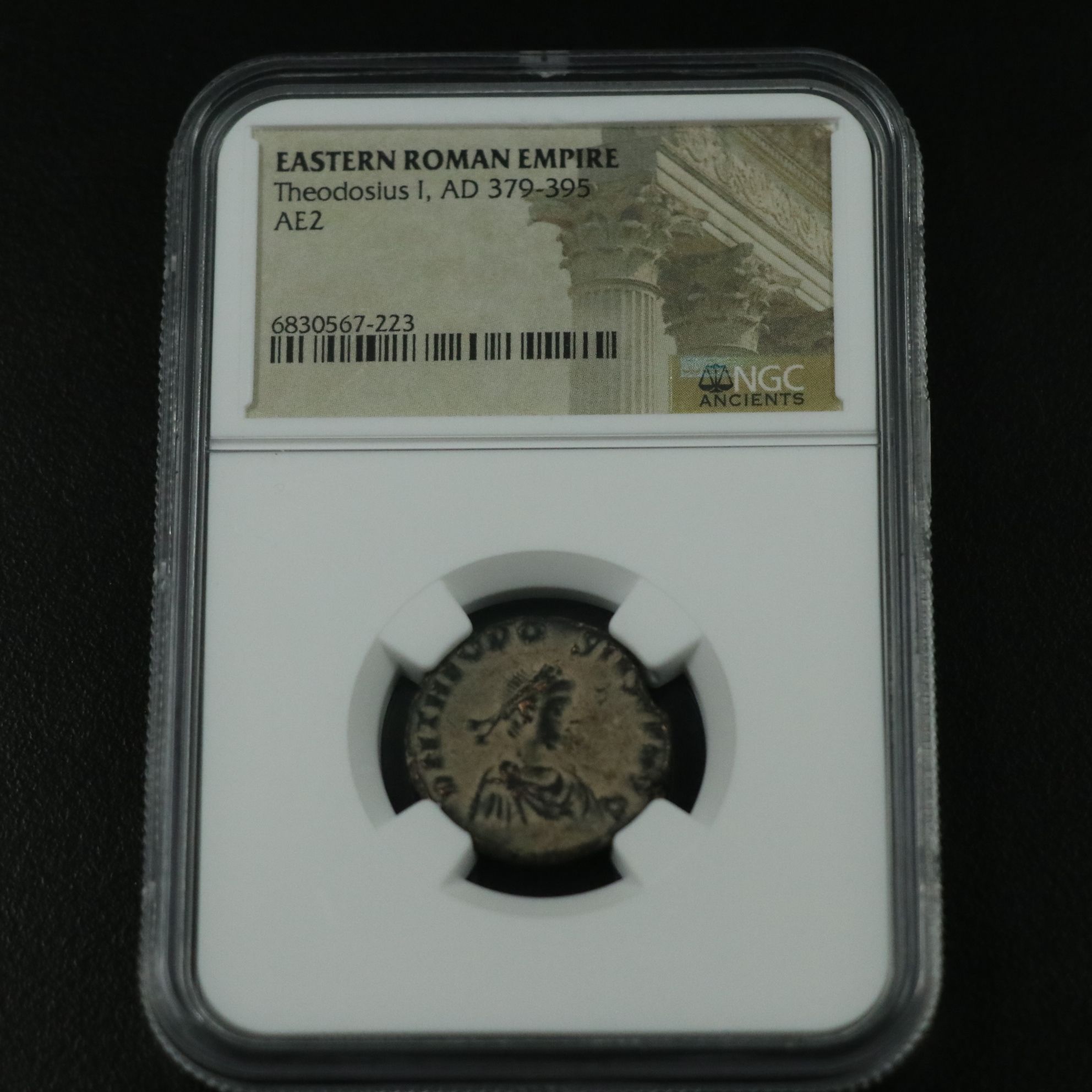 Ancient Roman Imperial Æ2 Coin of Theodosius I, ca. 392 A.D.