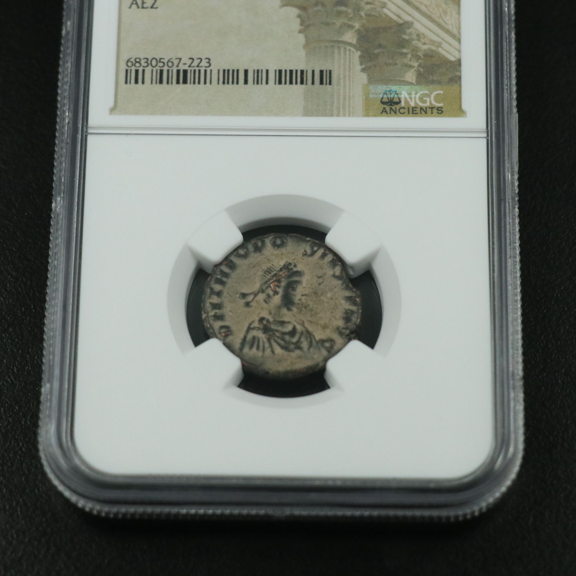 Ancient Roman Imperial Æ2 Coin of Theodosius I, ca. 392 A.D.