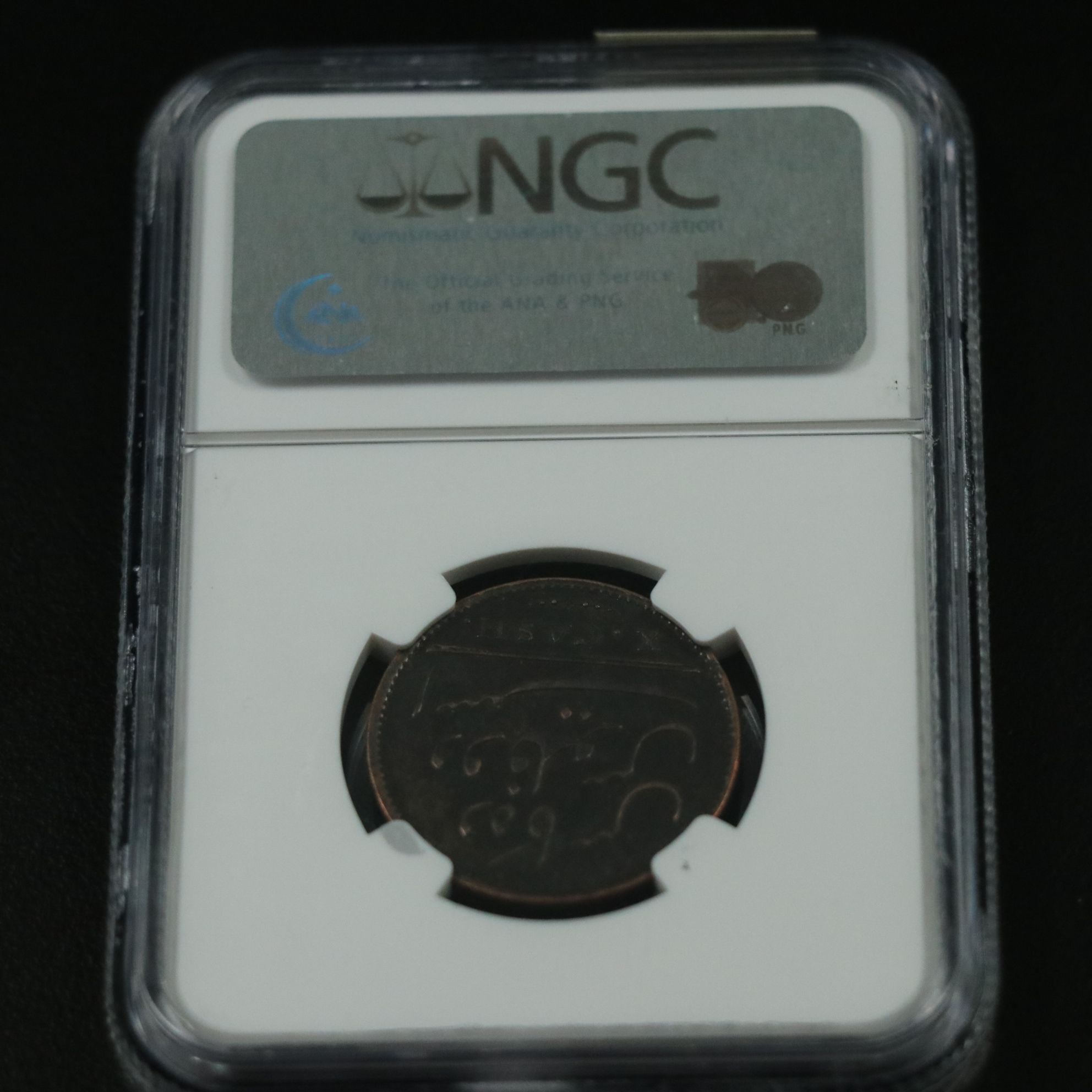 NGC Graded Genuine 1808 East India Co. 10-Cash Coin, Admiral Gardner Shipwreck