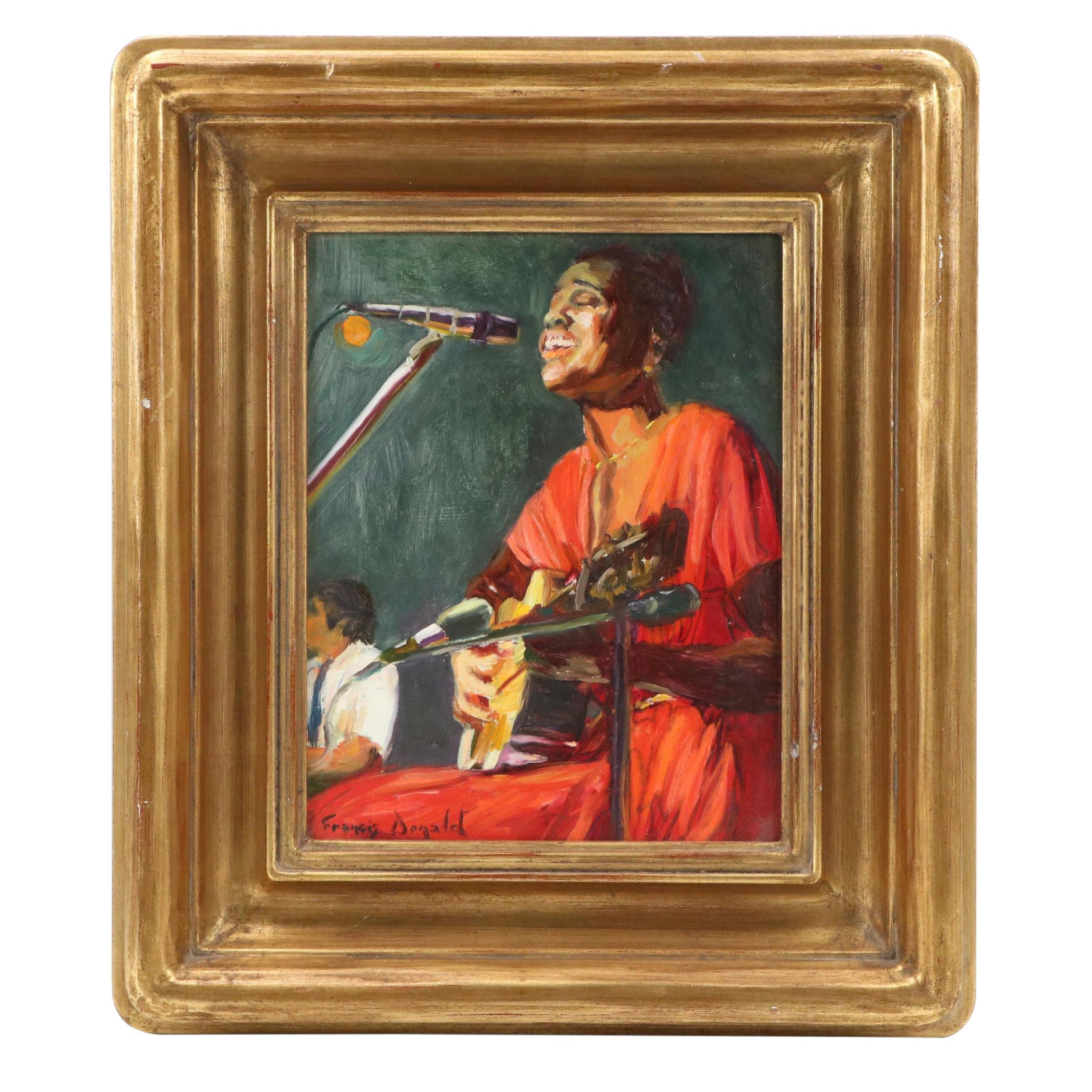 Francis Donald Oil Painting "The Blues Singer"