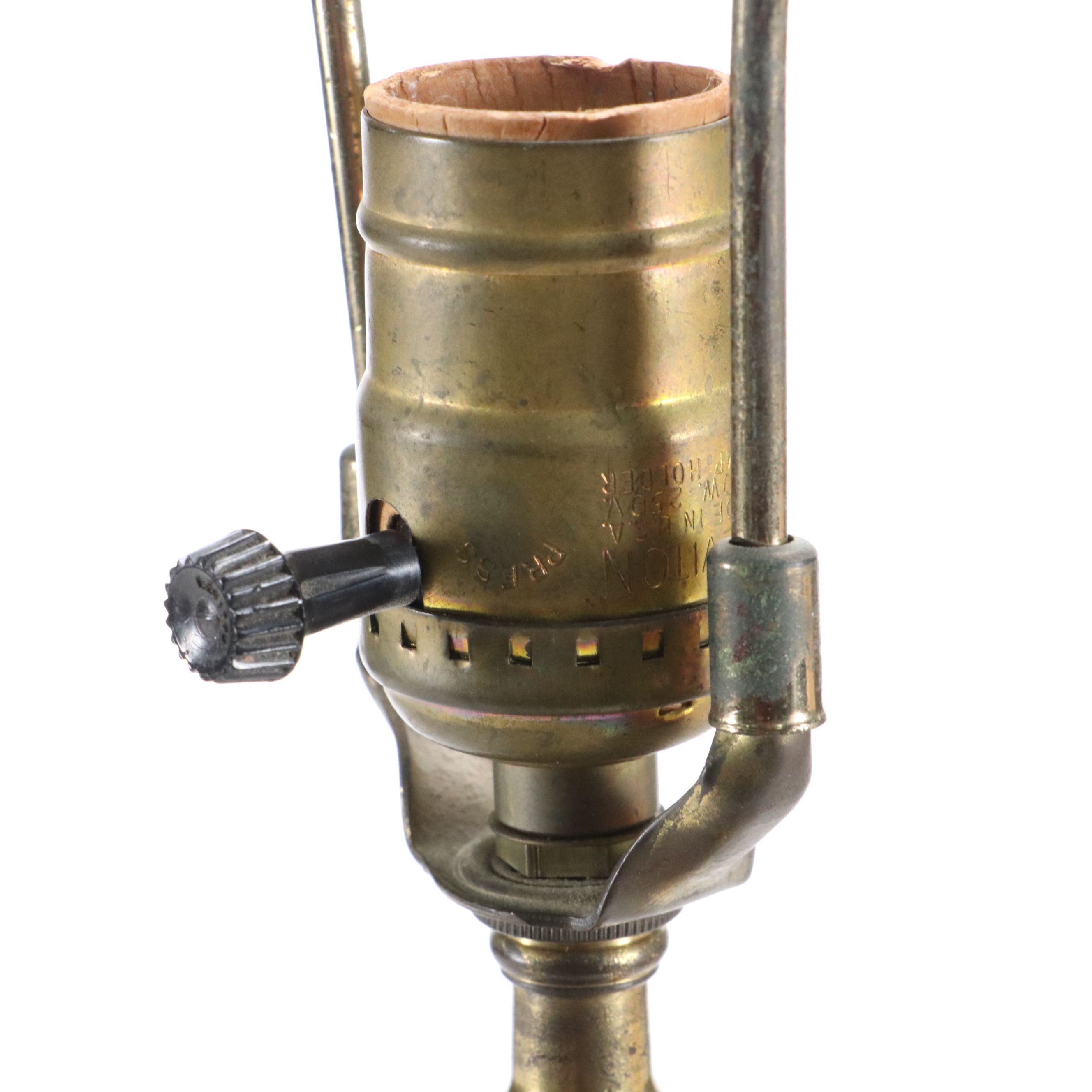 Satsuma Style Porcelain Ginger Jar Table Lamp with Scalloped Shade