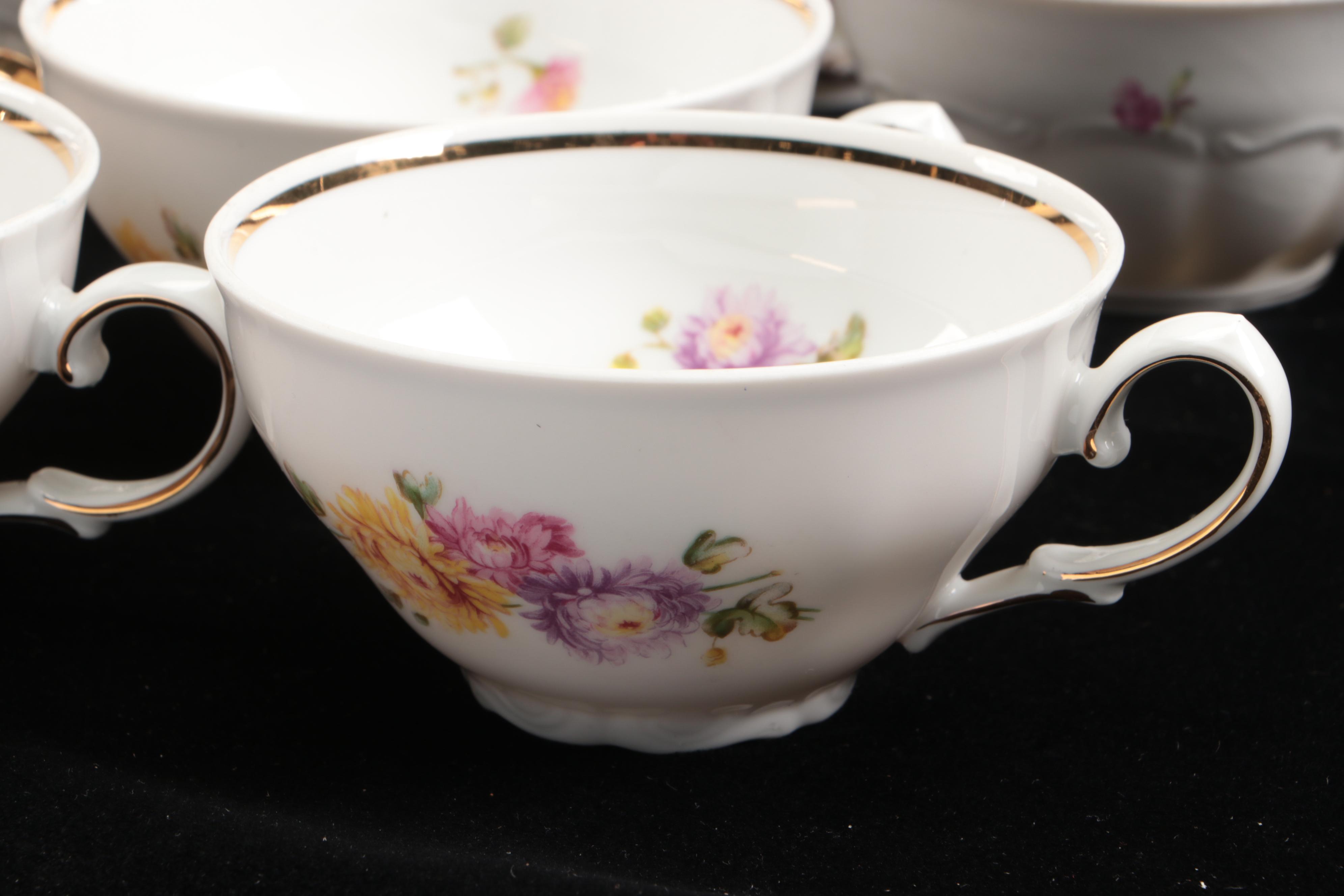 Limoges with Other Floral Pattern Tableware