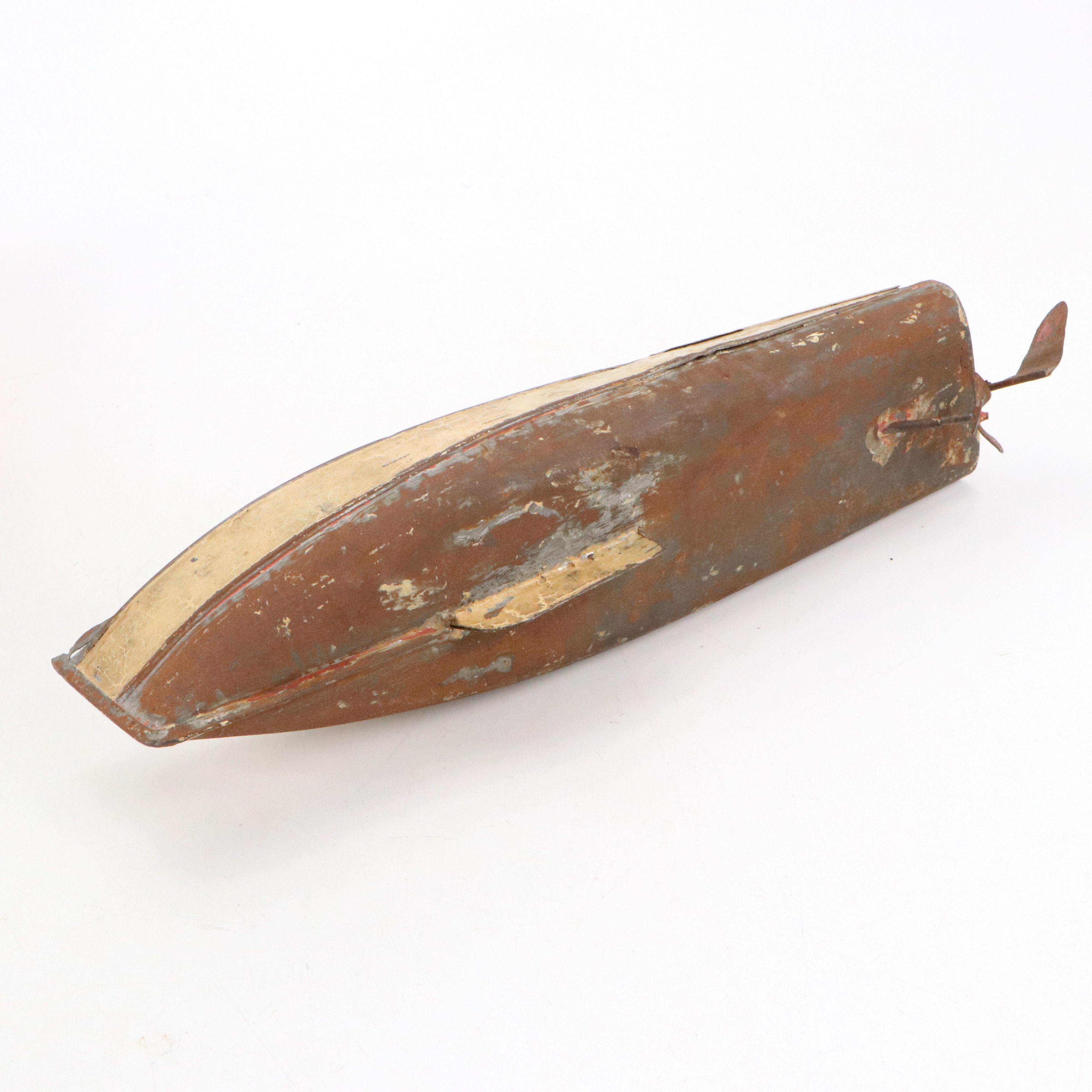 Naughty Frog Advertising Painted Cast Iron Paperweight with Other Vintage Toys