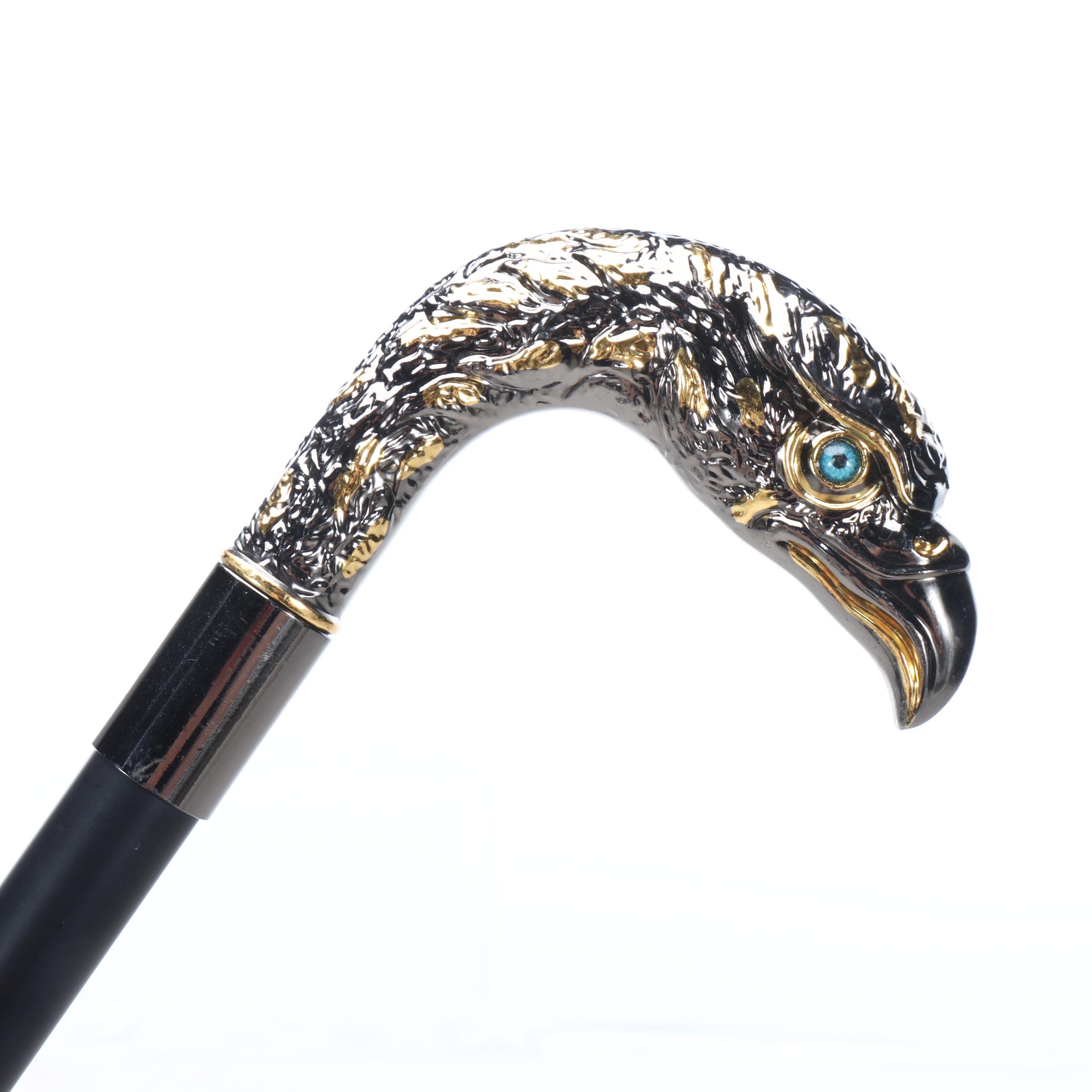 Embossed Eagle Head Adjustable Sword Cane