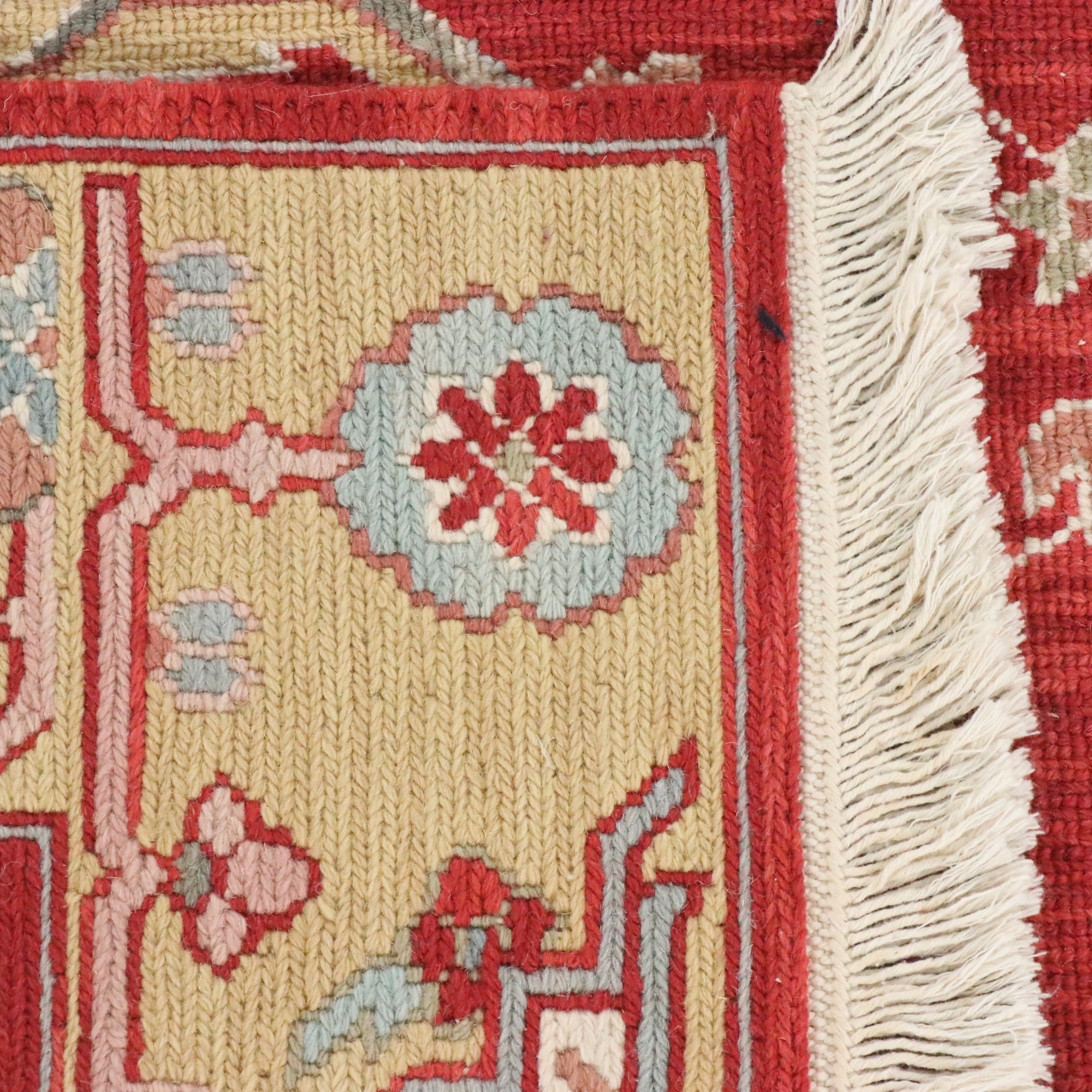 3'10 x 6'2 Handwoven Indian Soumak Area Rug