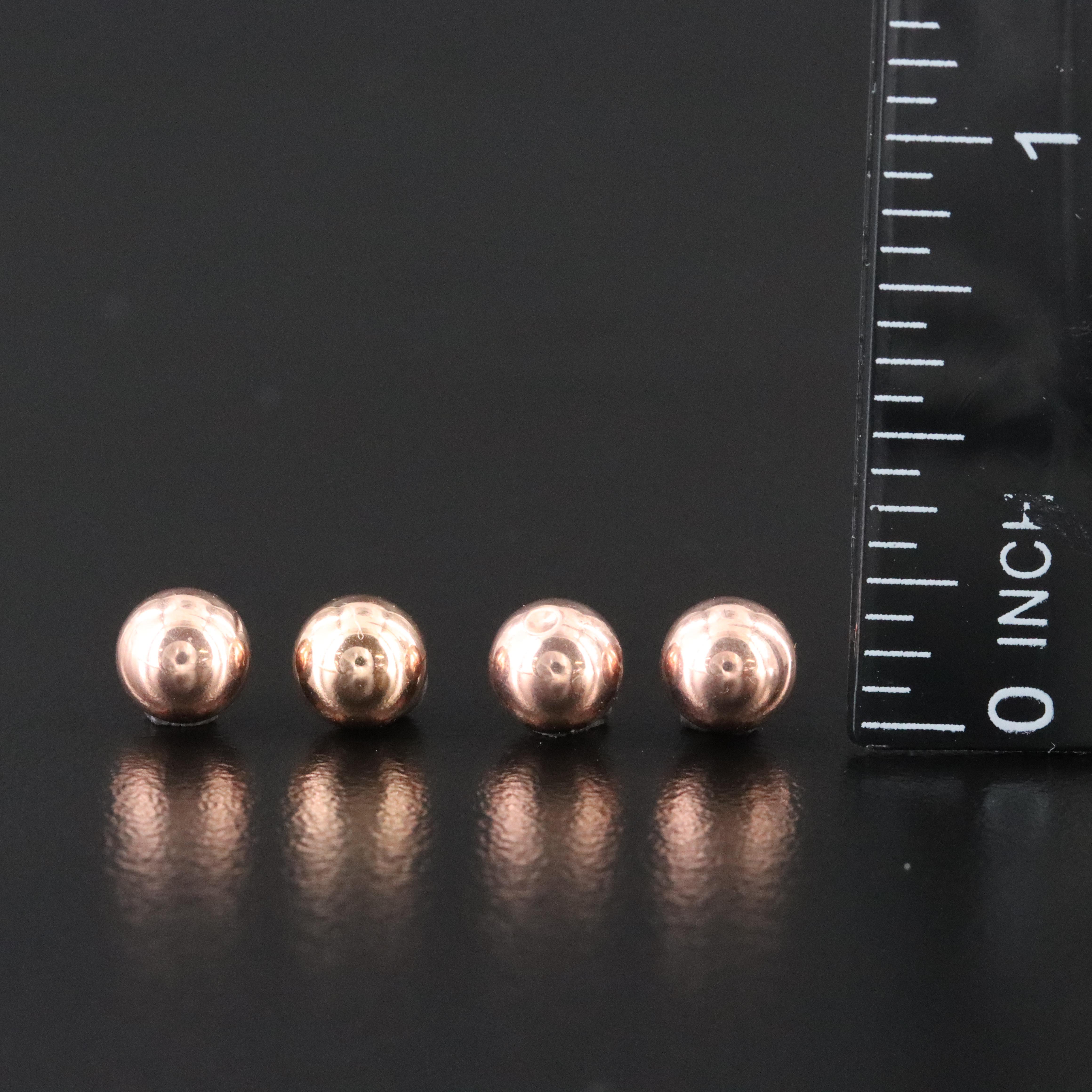 14K Rose Gold Stud Earrings