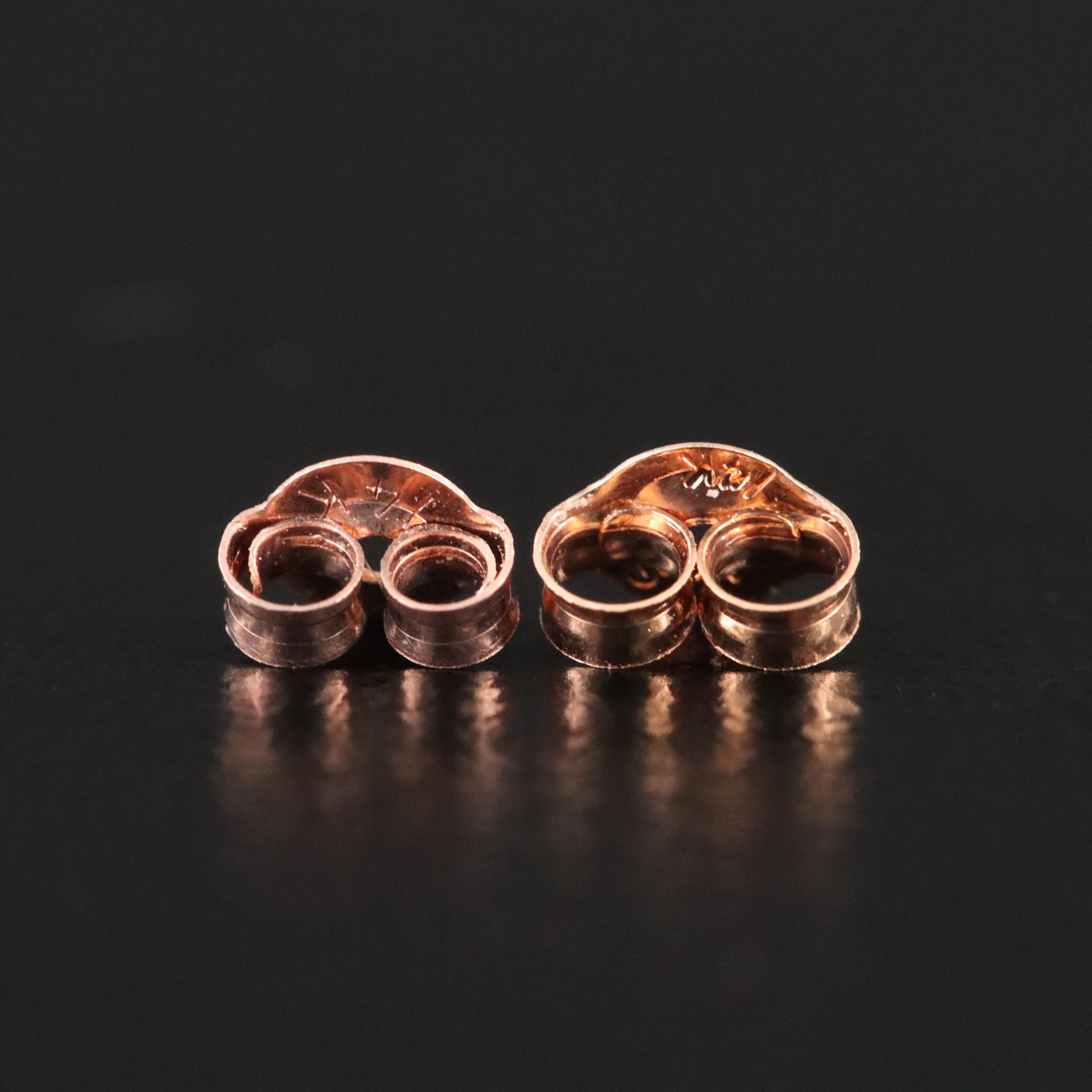 14K Rose Gold Stud Earrings