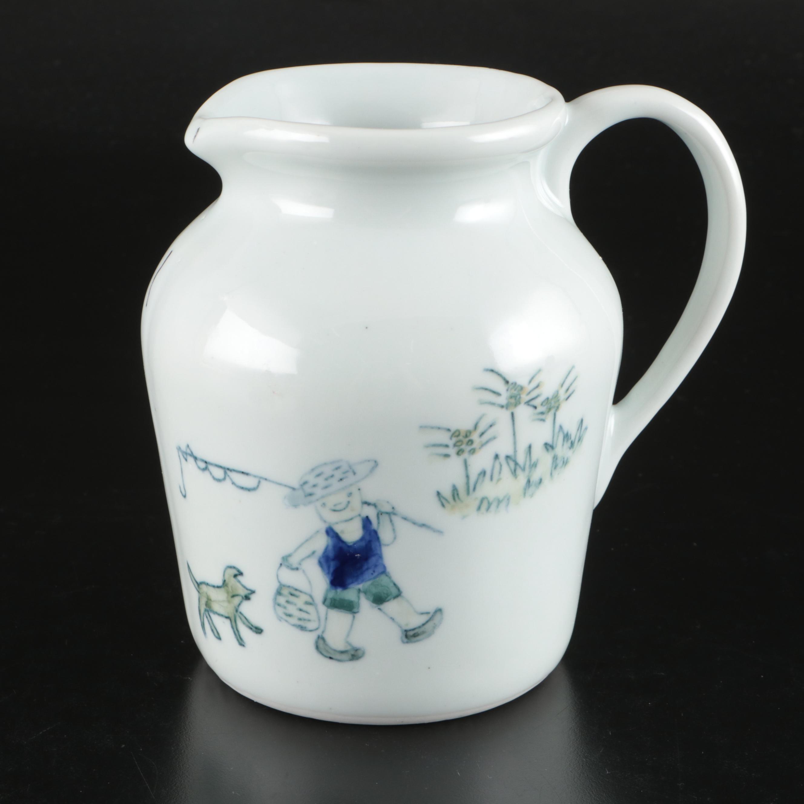 Argentinian Etched Metal Bombilla and Yerba Mate Cup with Other Tableware