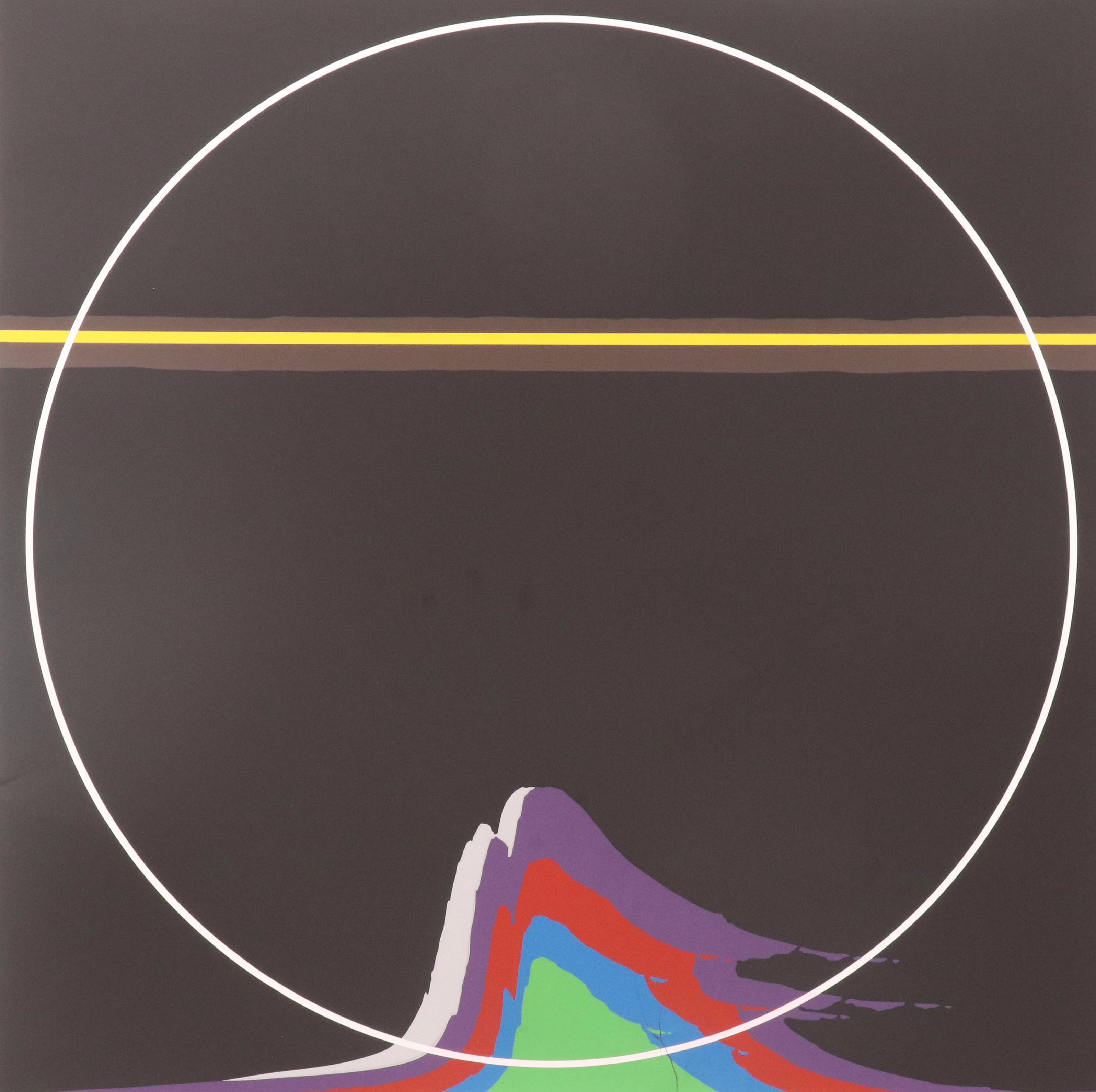 Thomas Whelan Benton Abstract Serigraph "Rainbow Mountain," 1981