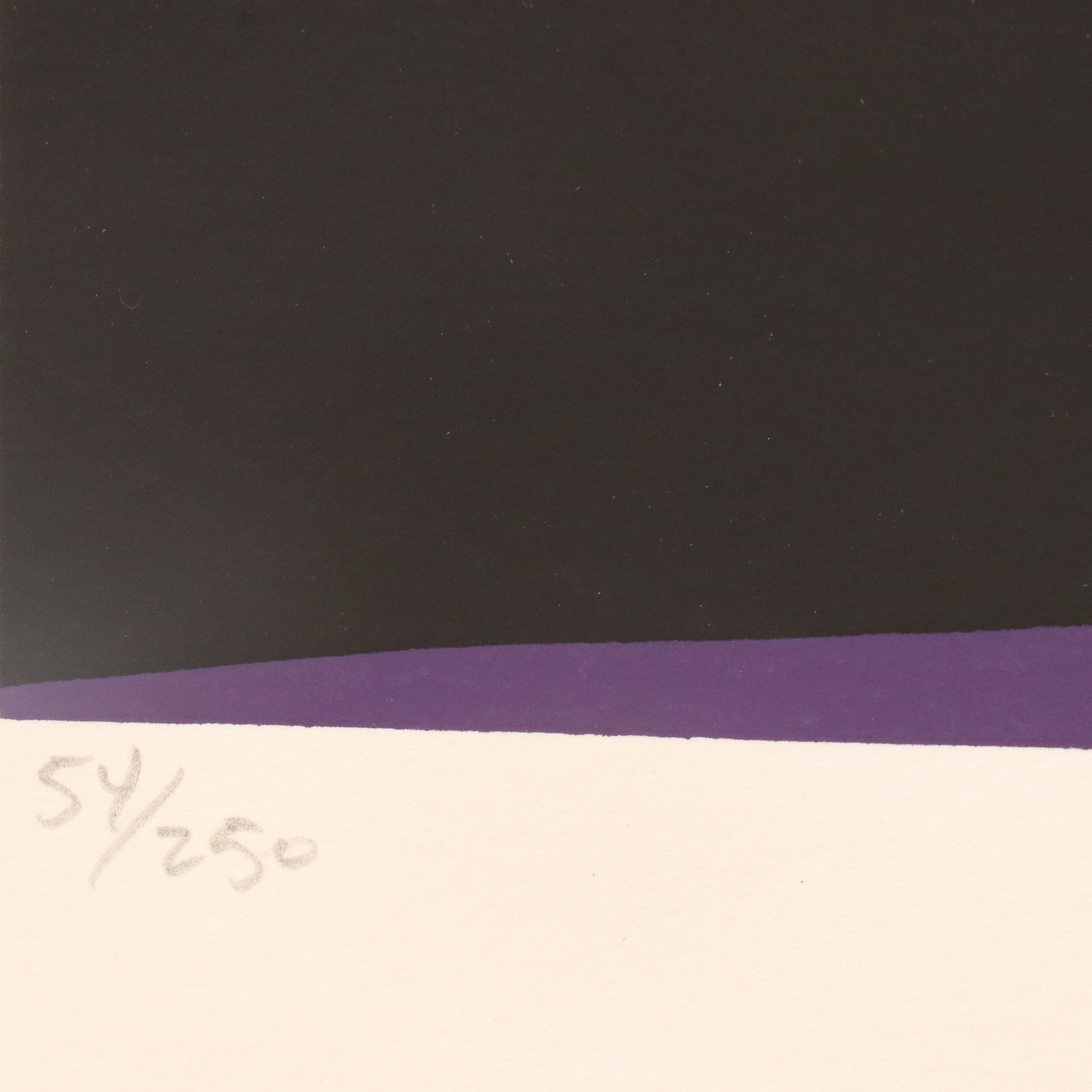 Thomas Whelan Benton Abstract Serigraph "Rainbow Mountain," 1981