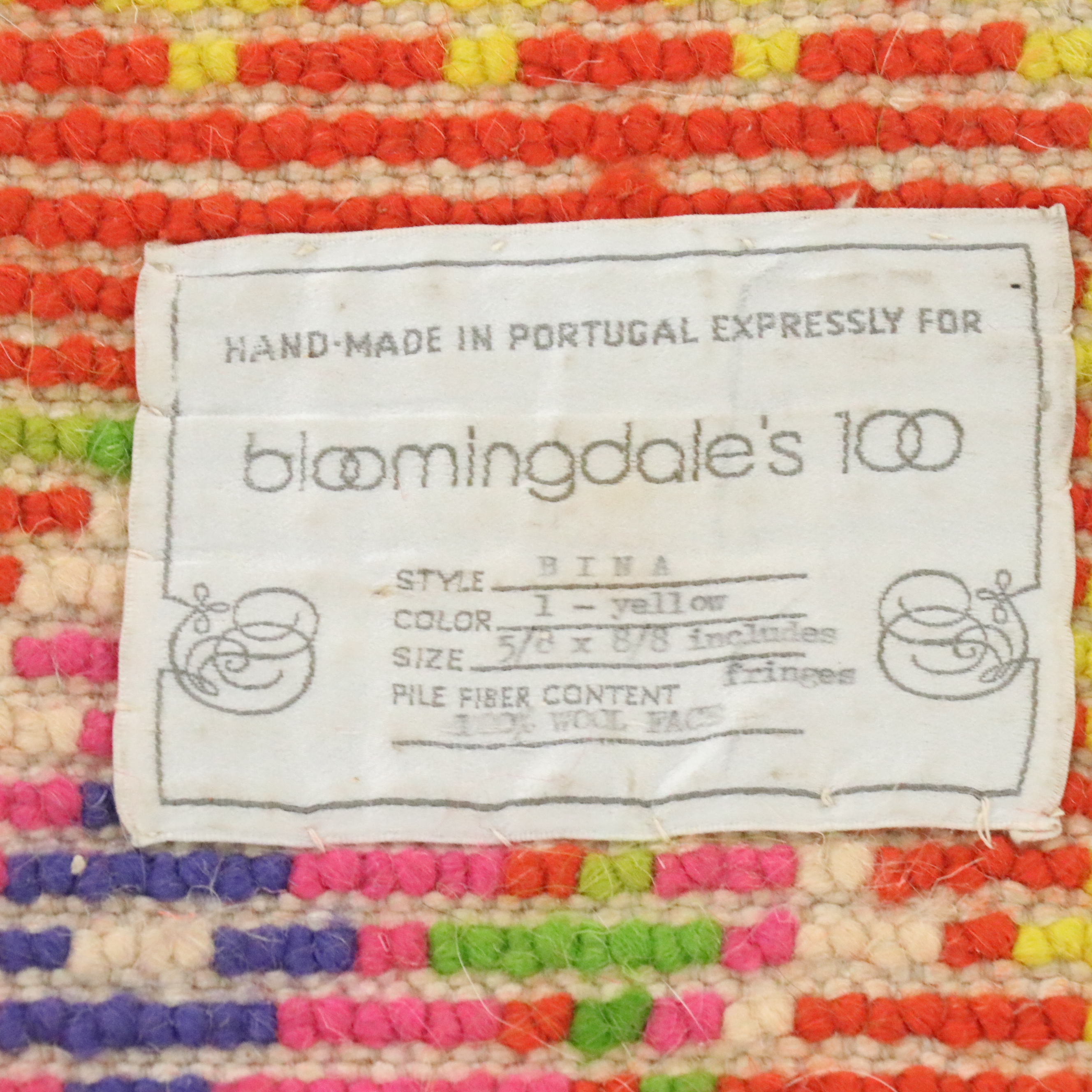 5'5 x 9'4 Hand-Knotted Bloomingdale's 100 "Bina" Area Rug