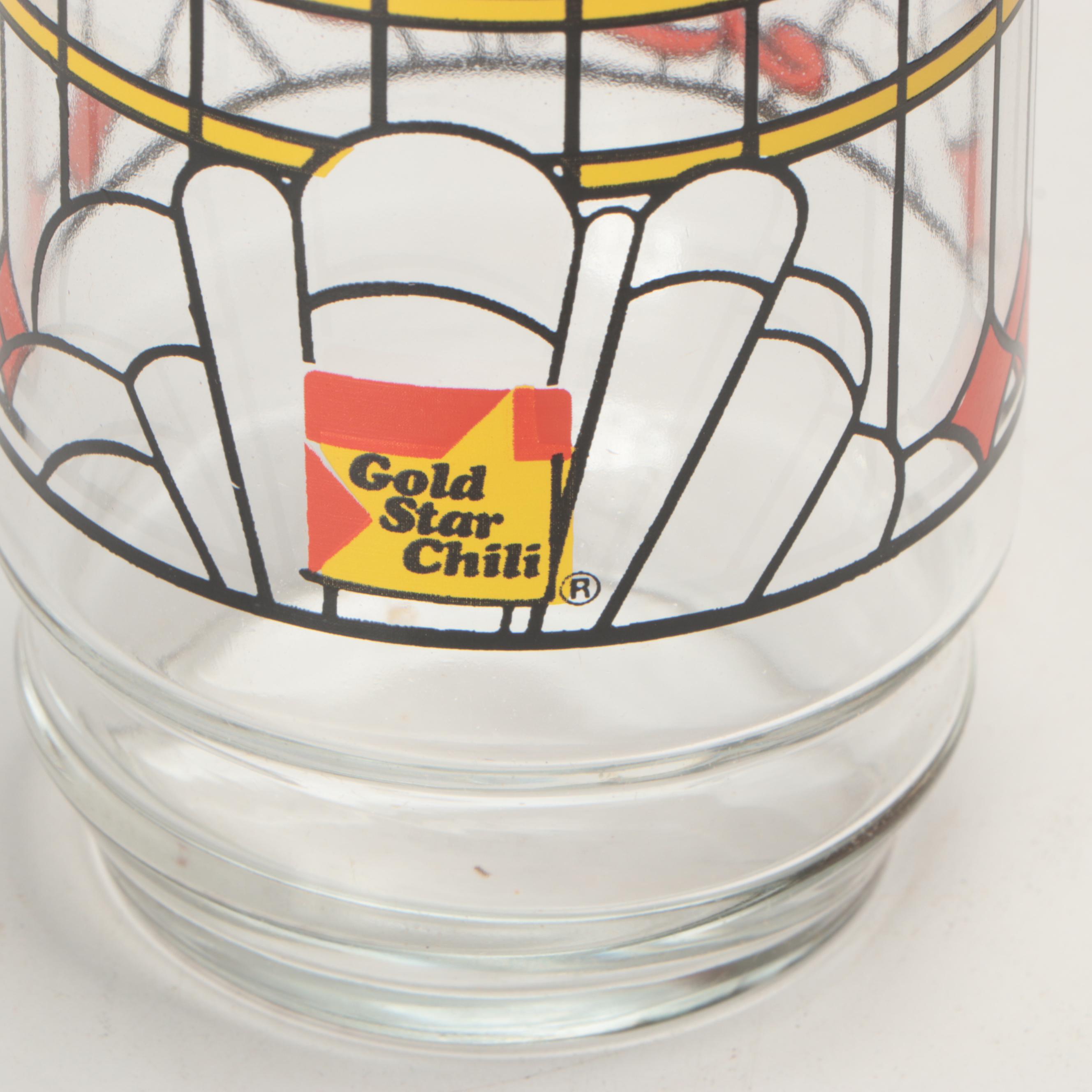 Indiana Glass Gold Star Chili Pepsi-Cola Tumblers