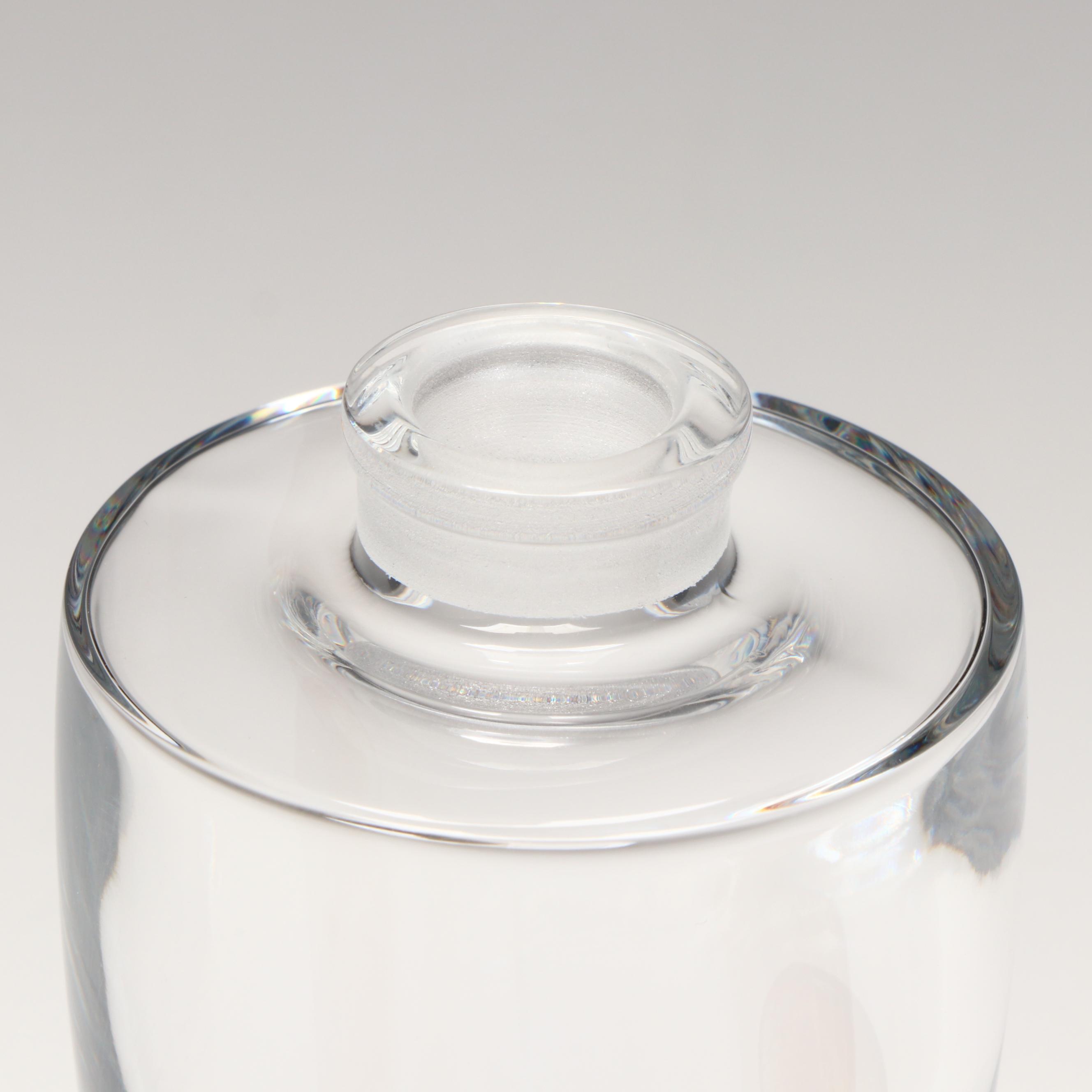 Lalique "Bucolique" Crystal Perfume Bottle with Amber Stopper