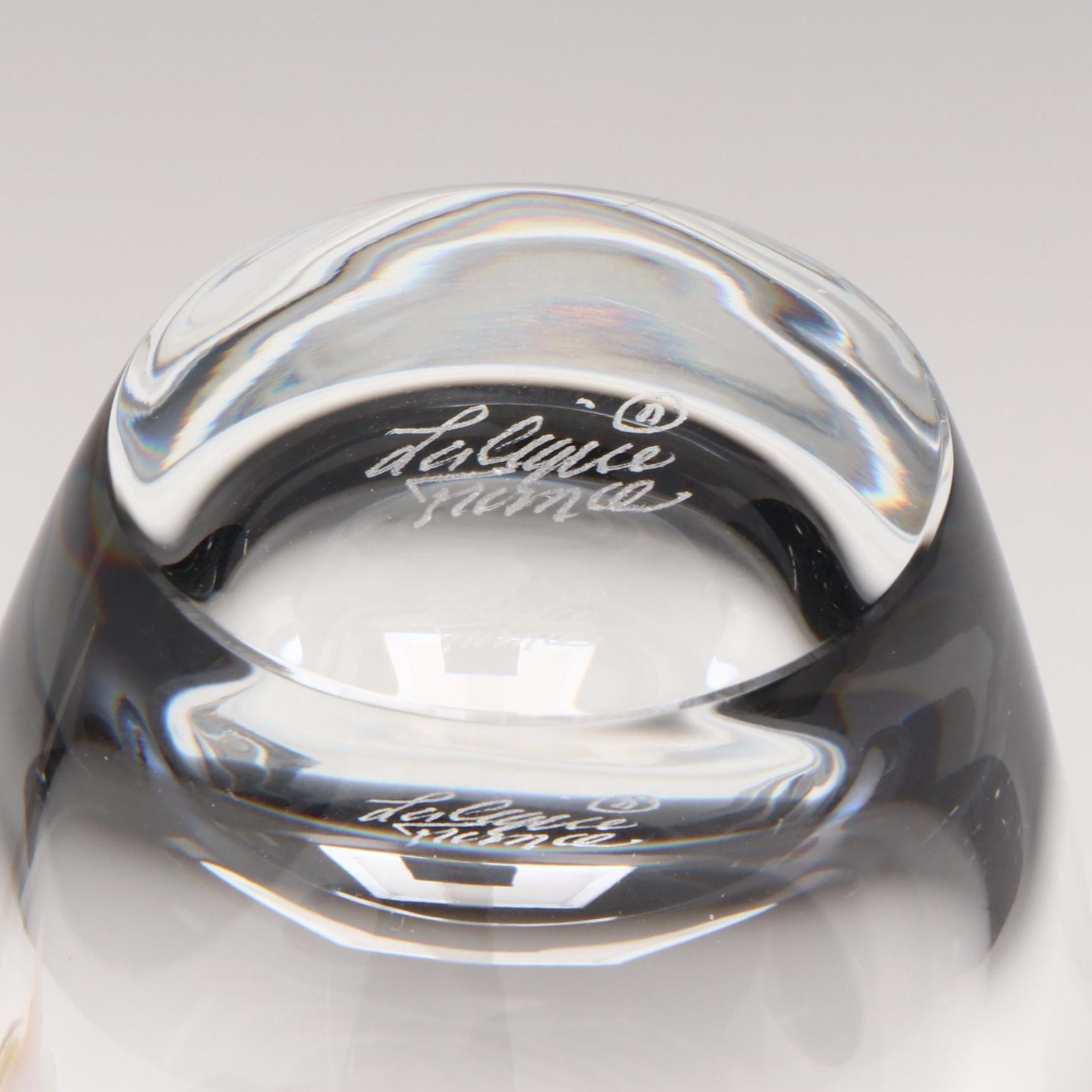 Lalique "Bucolique" Crystal Perfume Bottle with Amber Stopper