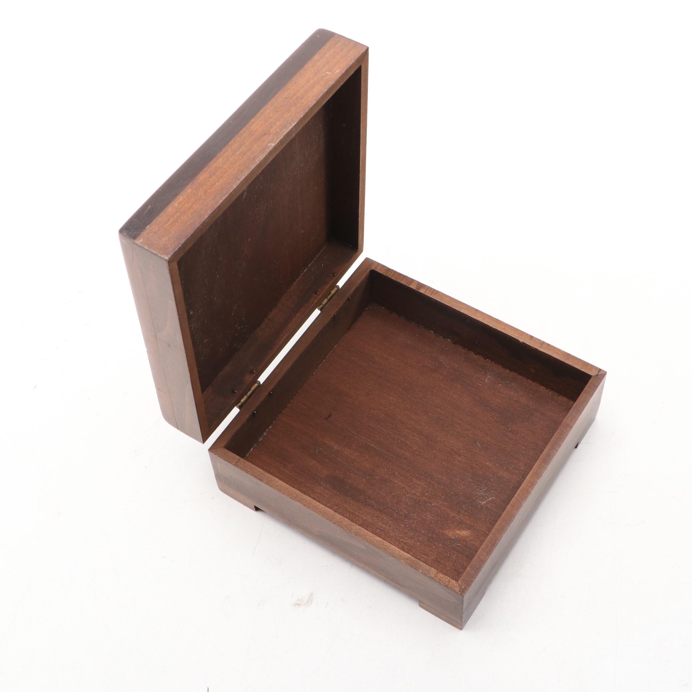 Hand-Carved Hunting Dogs and Needlepoint Beagle Wooden Boxes