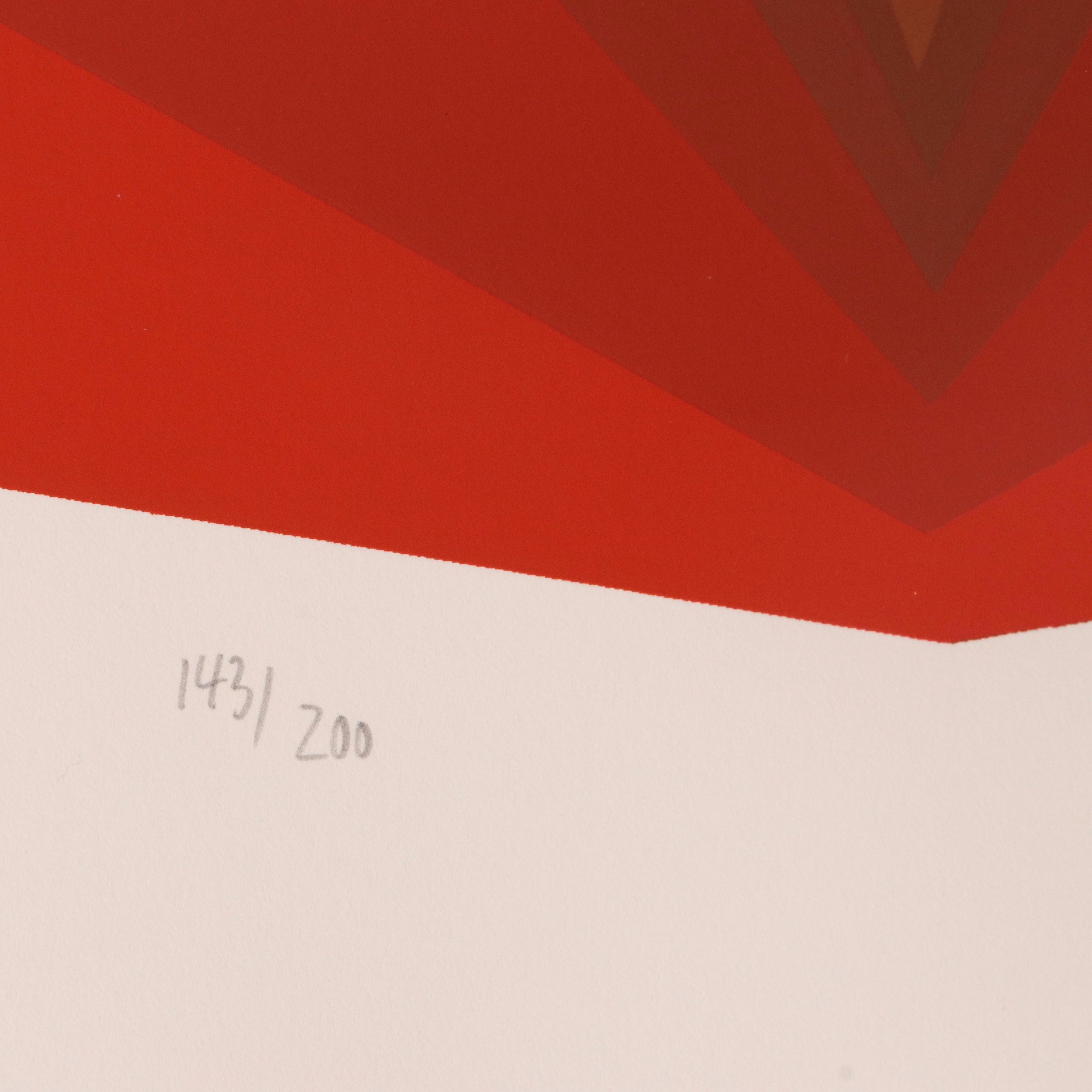 Jürgen Peters Op Art Serigraph, 1980